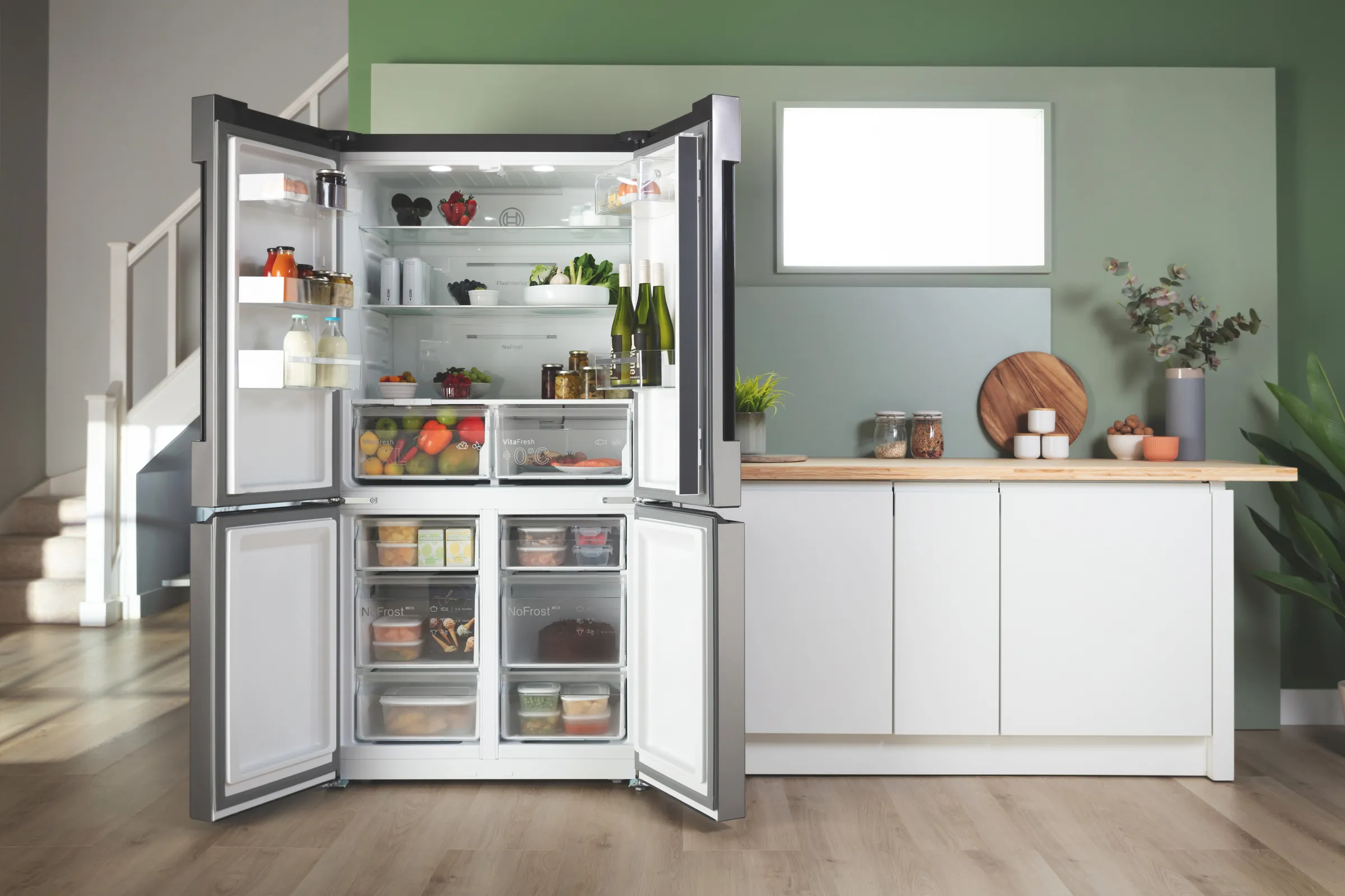 Bosch Multi Door American Fridge Freezer in a kitchen design