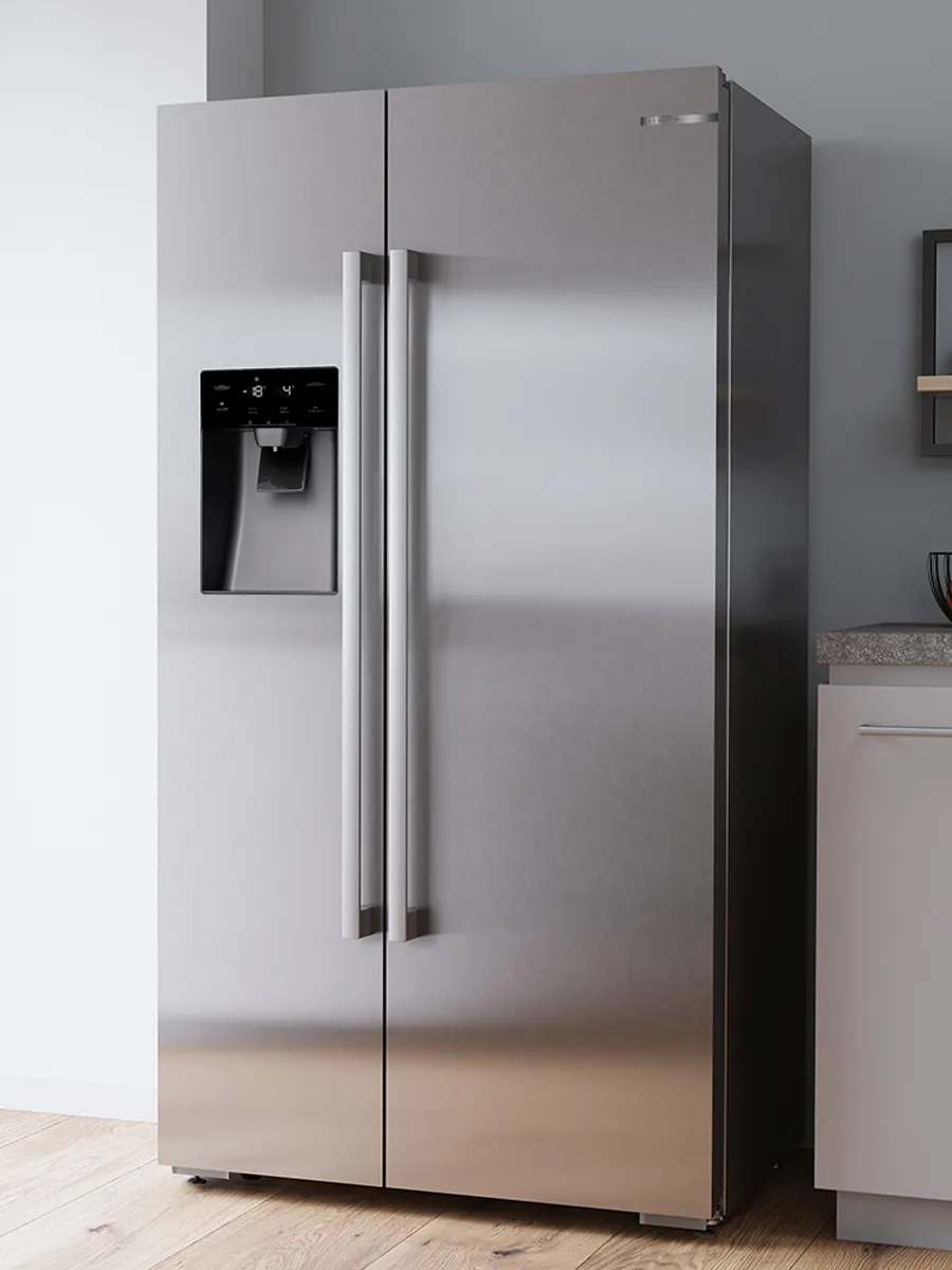 American style fridge freezer in kitchen