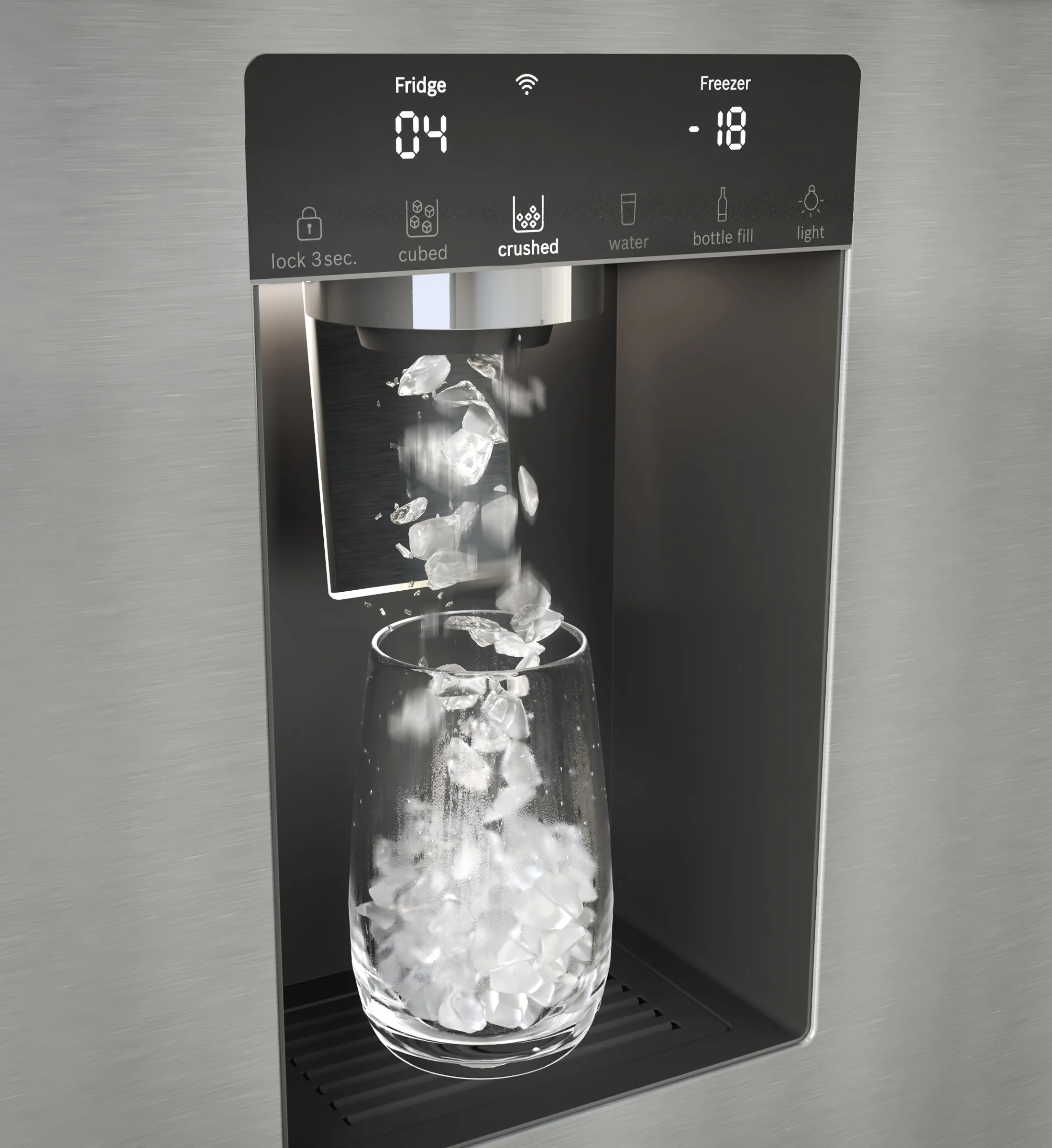 Fridge freezer water  and ice block