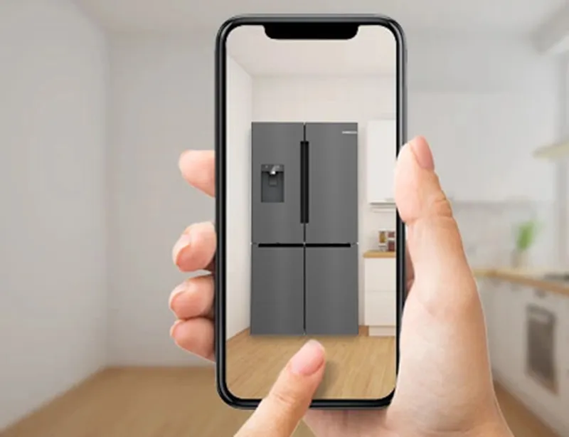 Telefon z lodówka z technologia Augumented Reality
