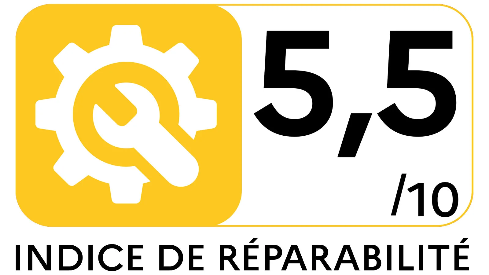 Pictogramme de l'indice de réparabilité 5,5/10