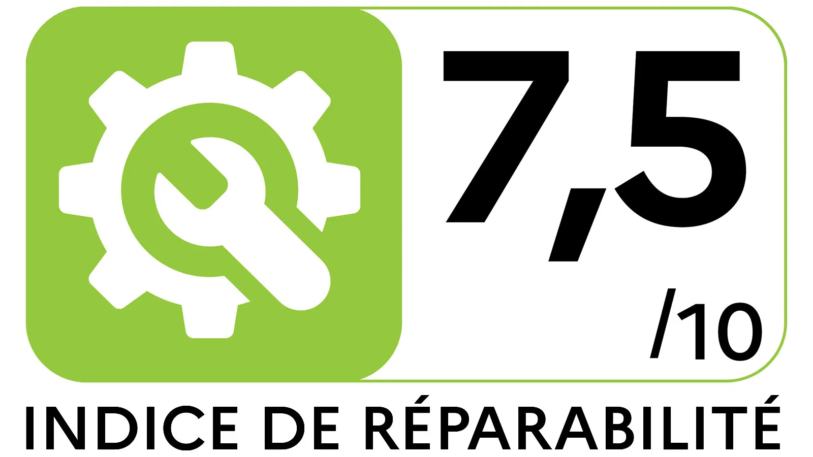 Pictogramme indice de réparabilité 7,5/10