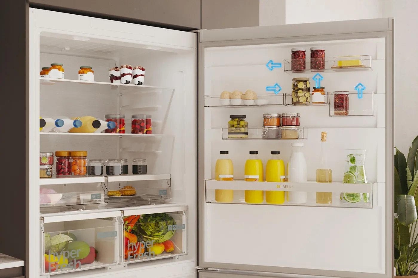 Open fridge