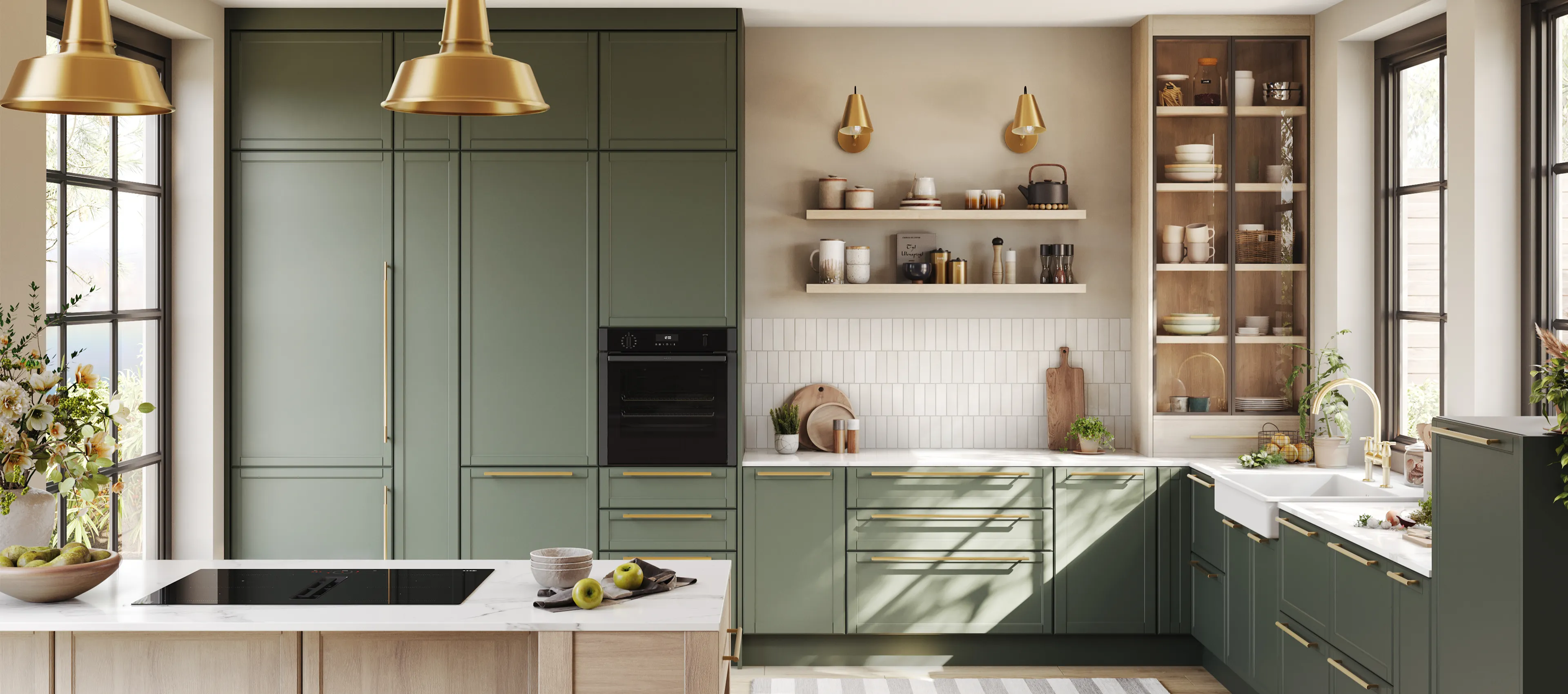 Neff kitchen in sage green
