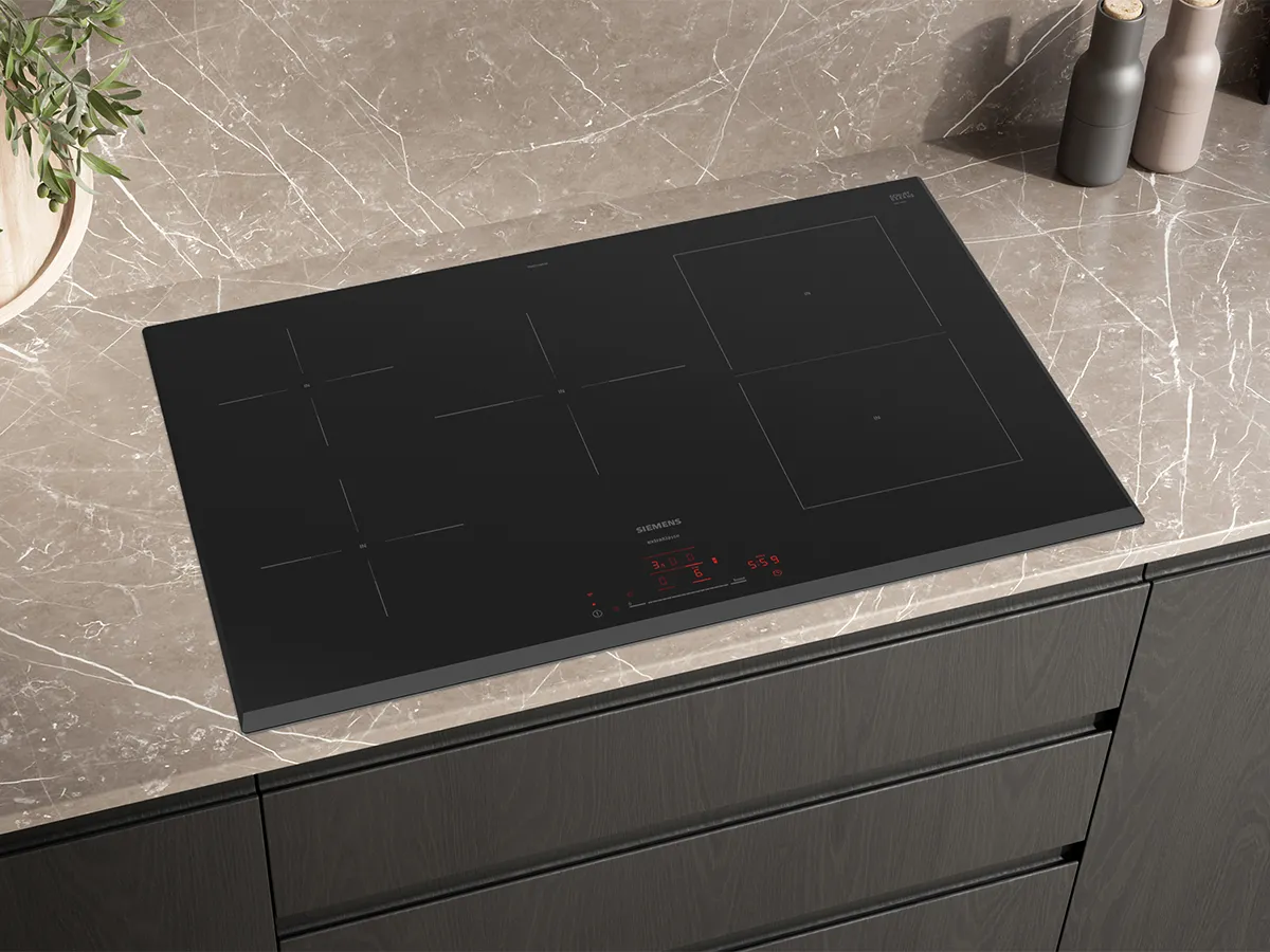 Induction hob on countertop