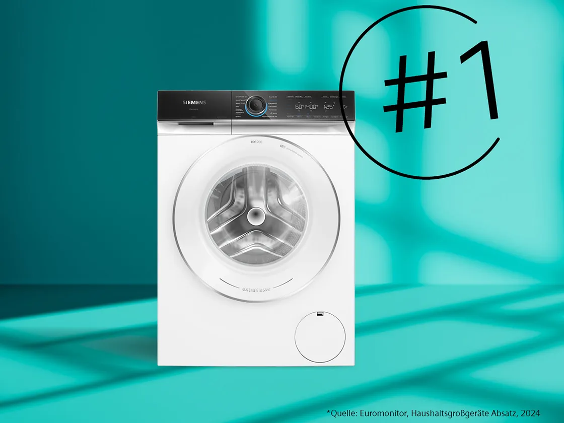 Ein Siemens-Trockner mit Siemens Nummer 1 Symbol