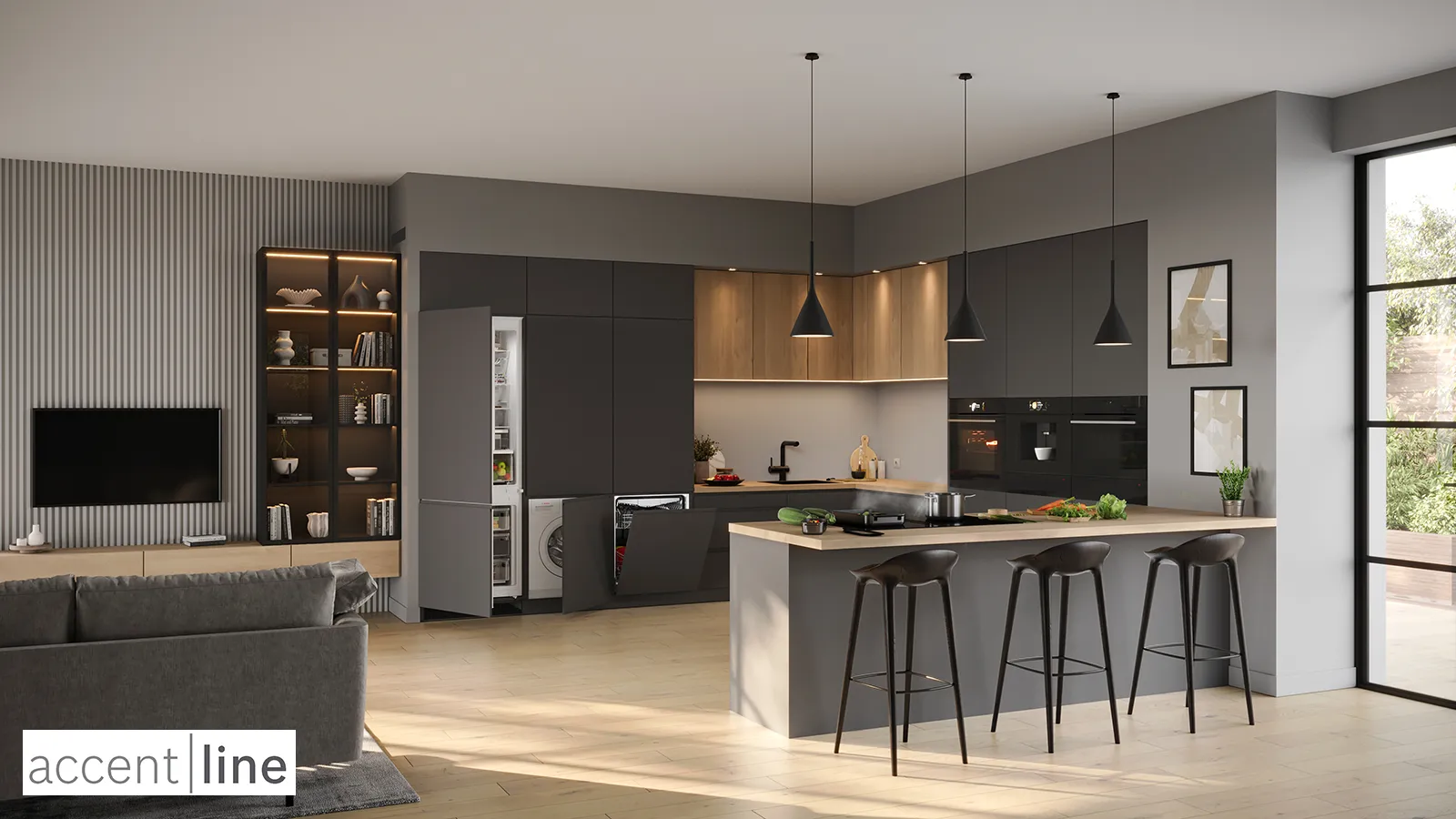Bosch accentline Einbau-Küche