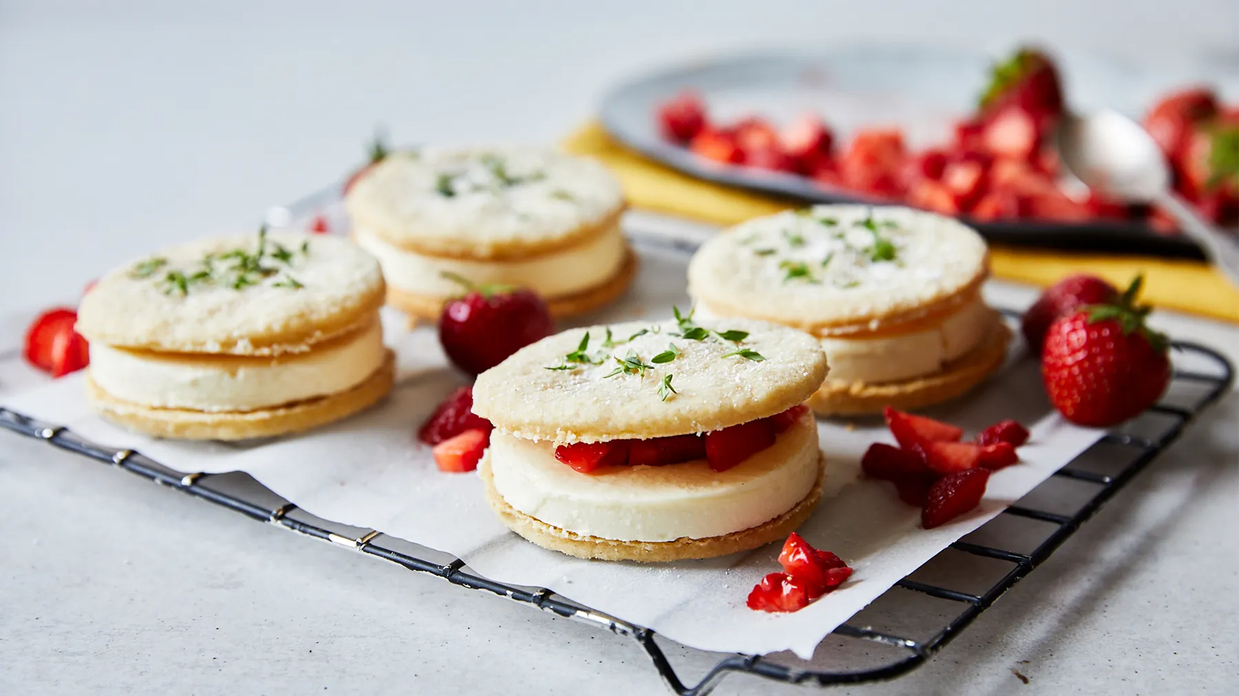 Strawberry & Thyme Ice Cream Sandwich