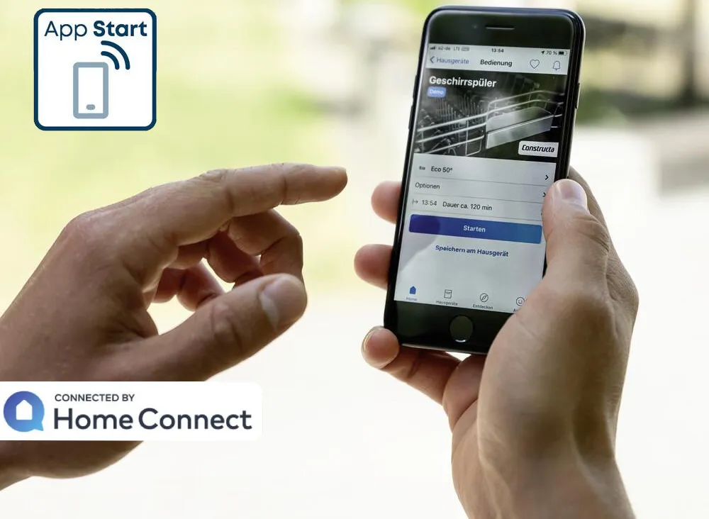 Home Connect App für Geschirrspüler schmal.