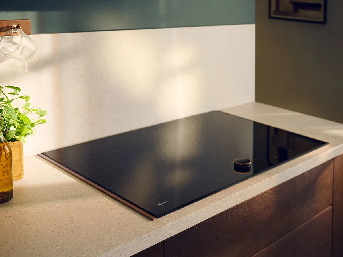 Neff hob built onto countertop