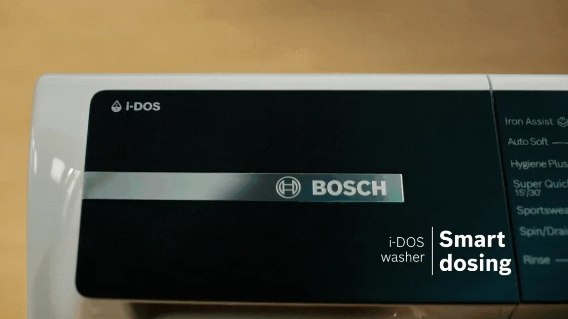Ariel and Bosch washing machine making clothes clean
