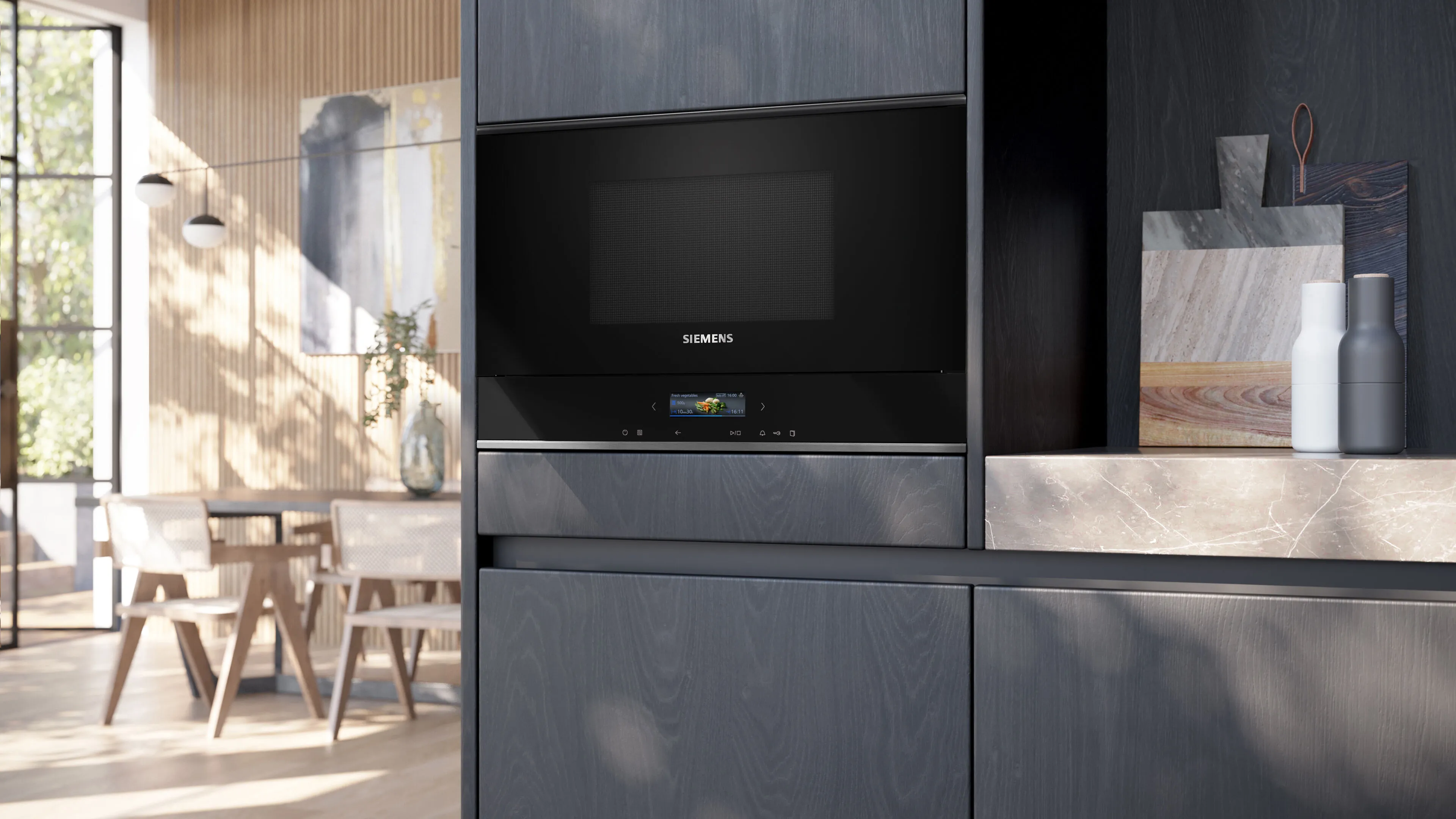 Front view of microwave