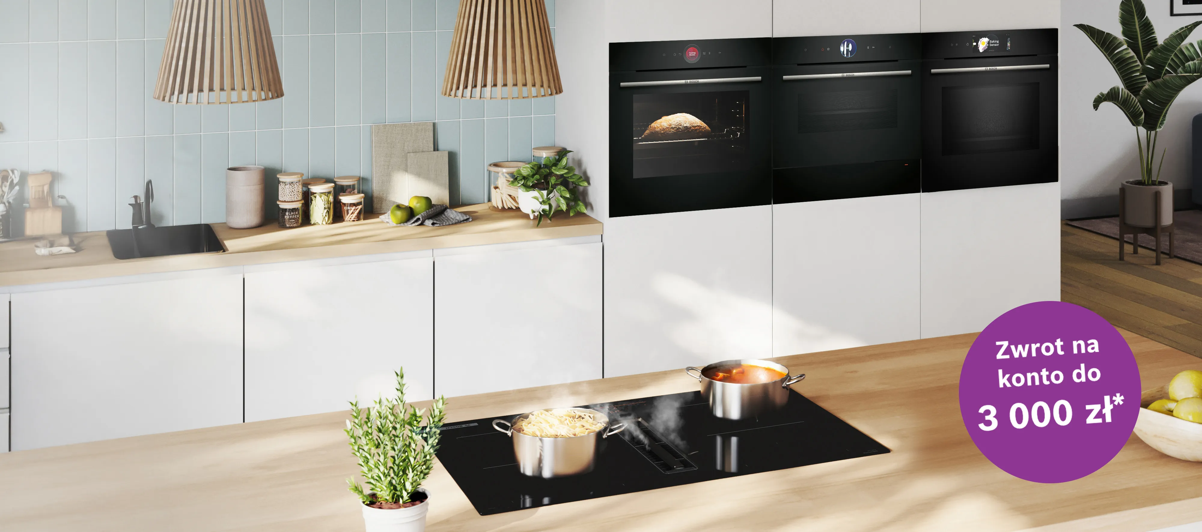 Płyta indukcyjna i pierkani do zabudowy w kuchni