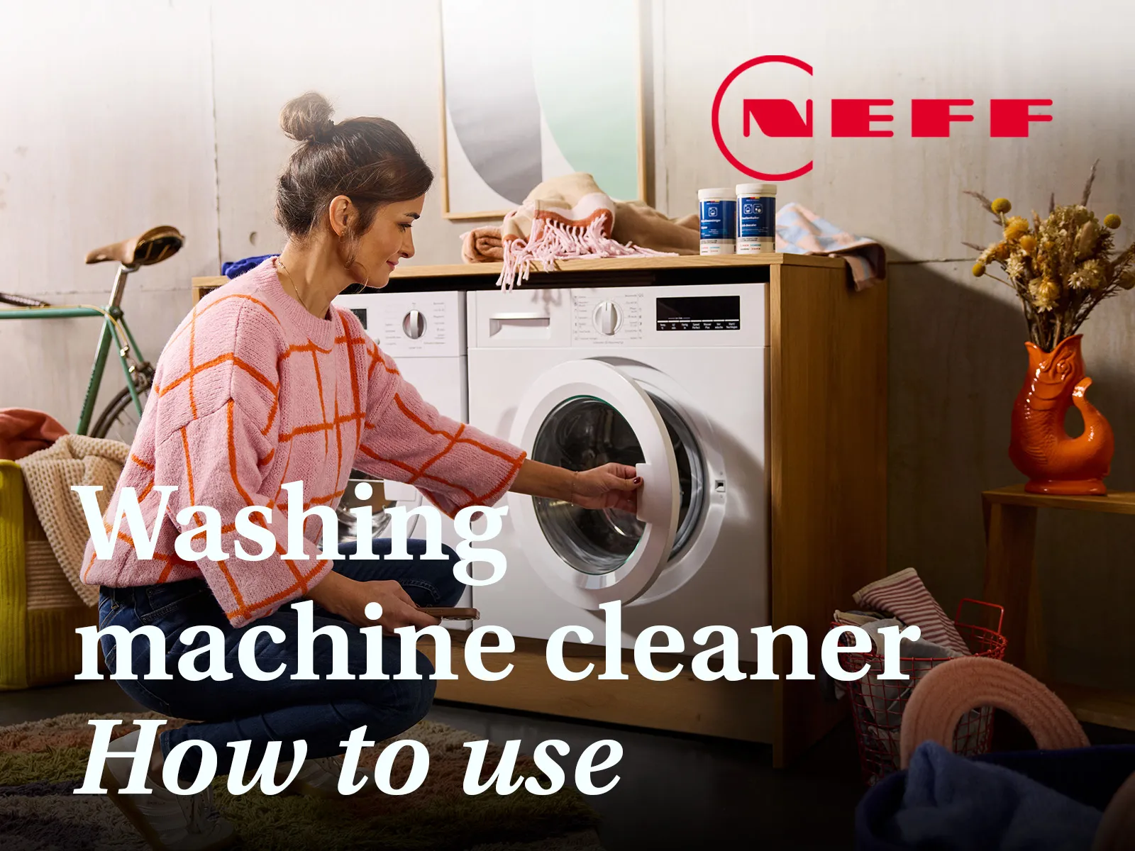 Video waarin wordt uitgelegd hoe je de Neff-wasmachinereiniger gebruikt