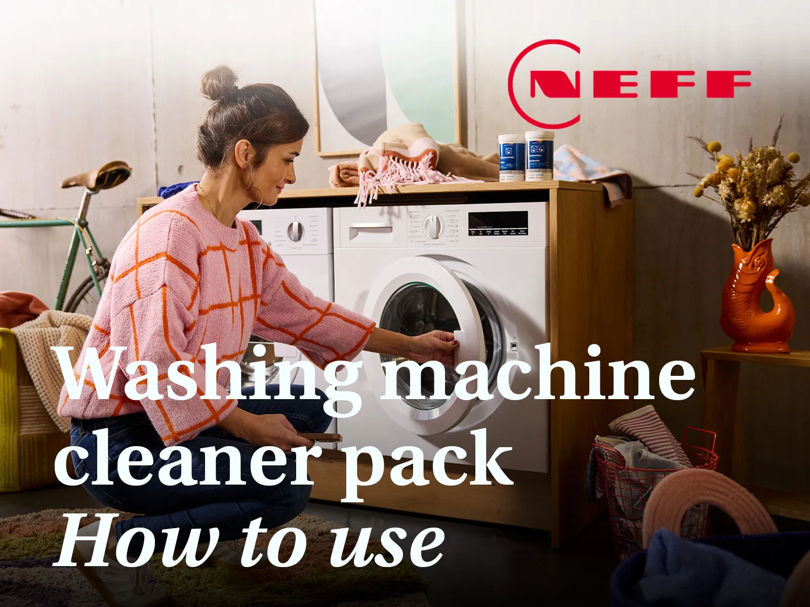 Video waarin wordt getoond hoe je het vaatwasserverzorgingsproduct in een Neff-vaatwasser gebruikt.