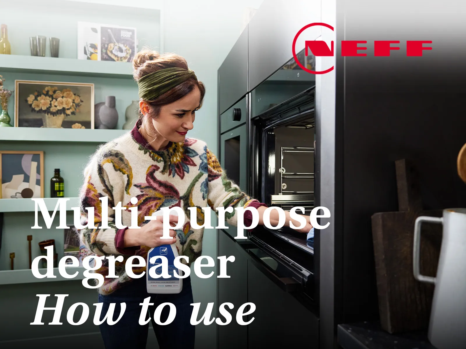 Video waarin wordt getoond hoe en waar je de Neff multifunctionele ontvetter in je keuken kunt gebruiken.