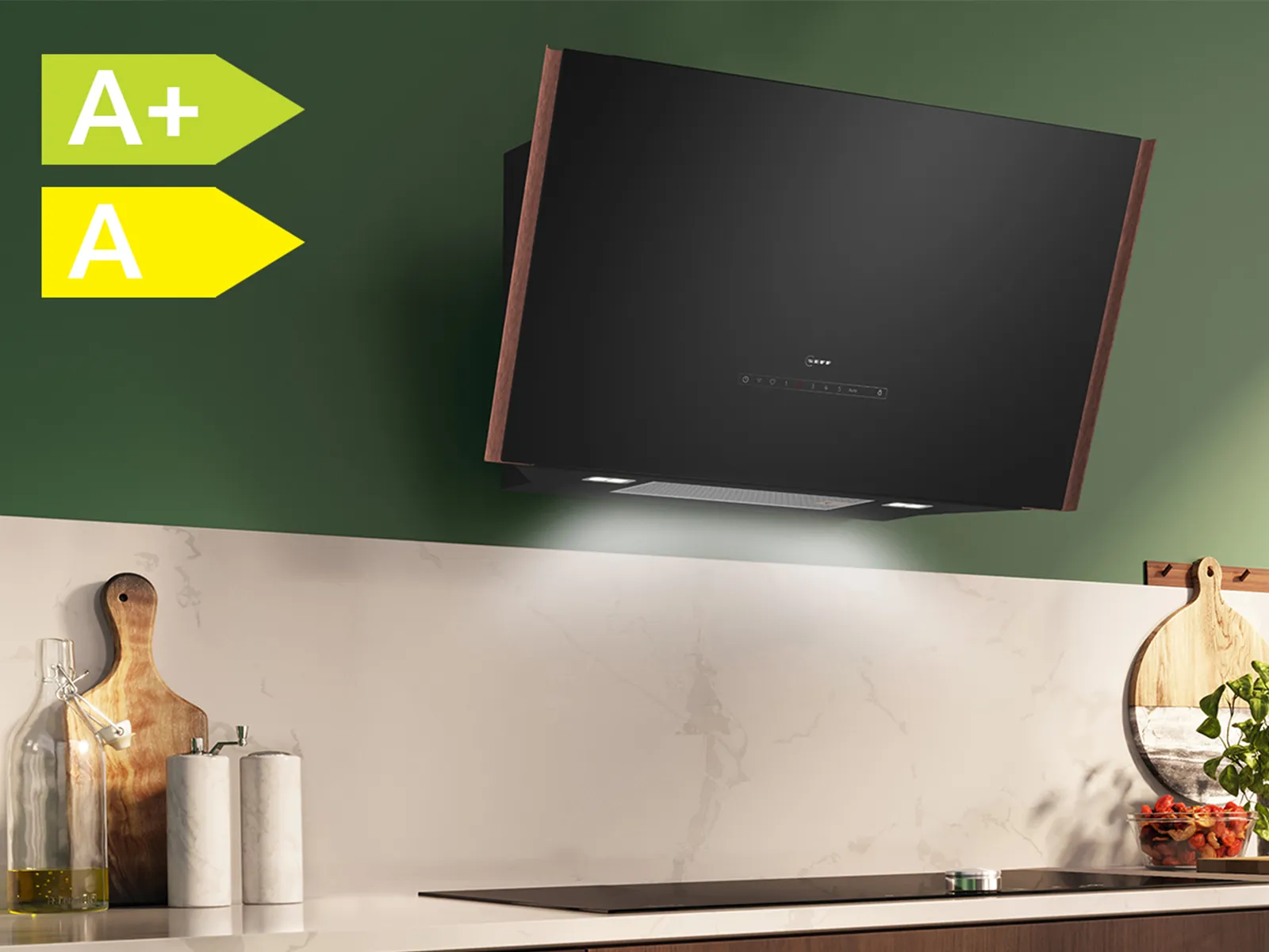 A sleek modern kitchen featuring a stove and oven, showcasing contemporary design and functionality.  