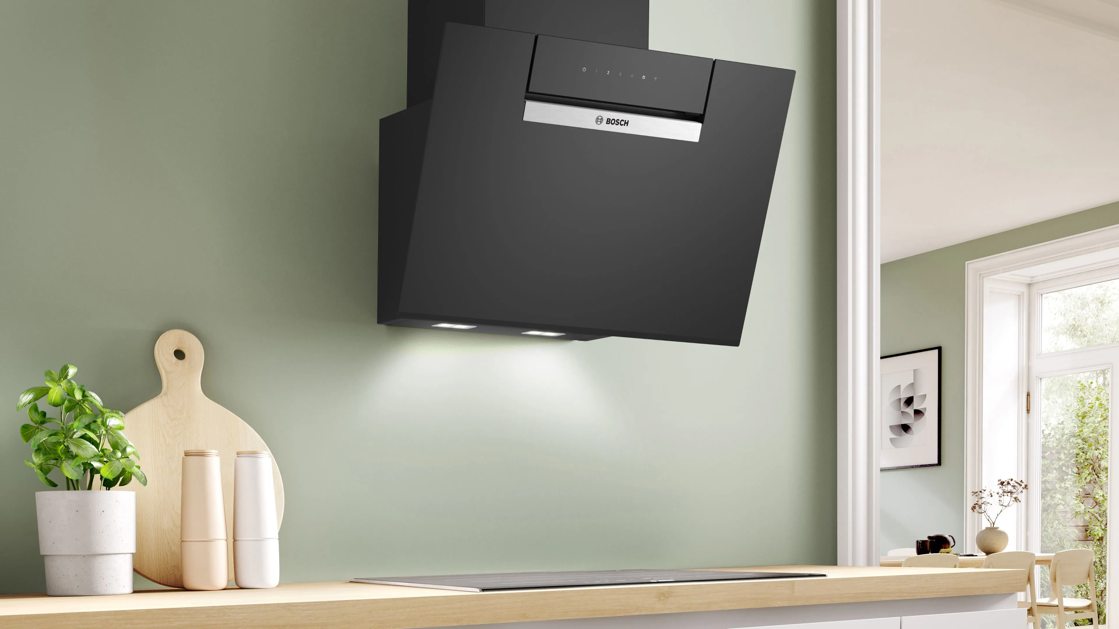 Bosch Angled Glass Chimney Hood