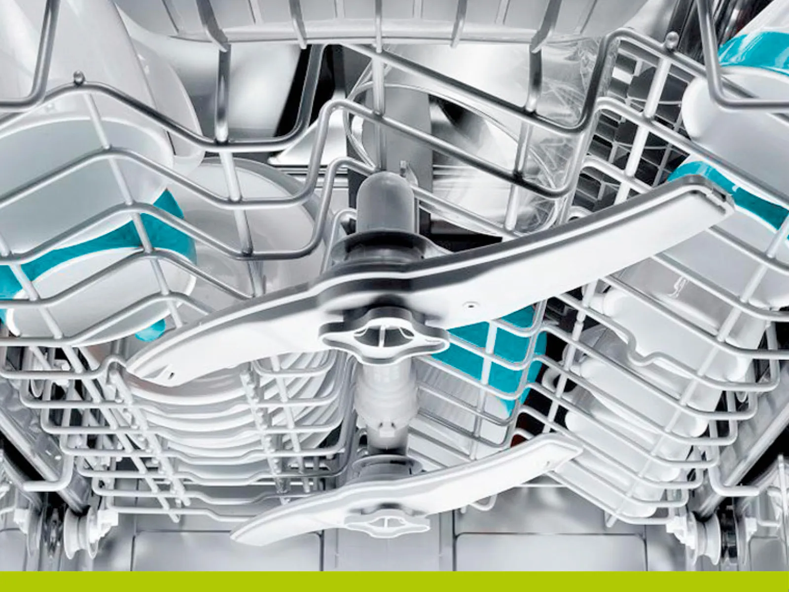 Schmale Spülmaschine 45 cm mit Duo Power Sprüharm.