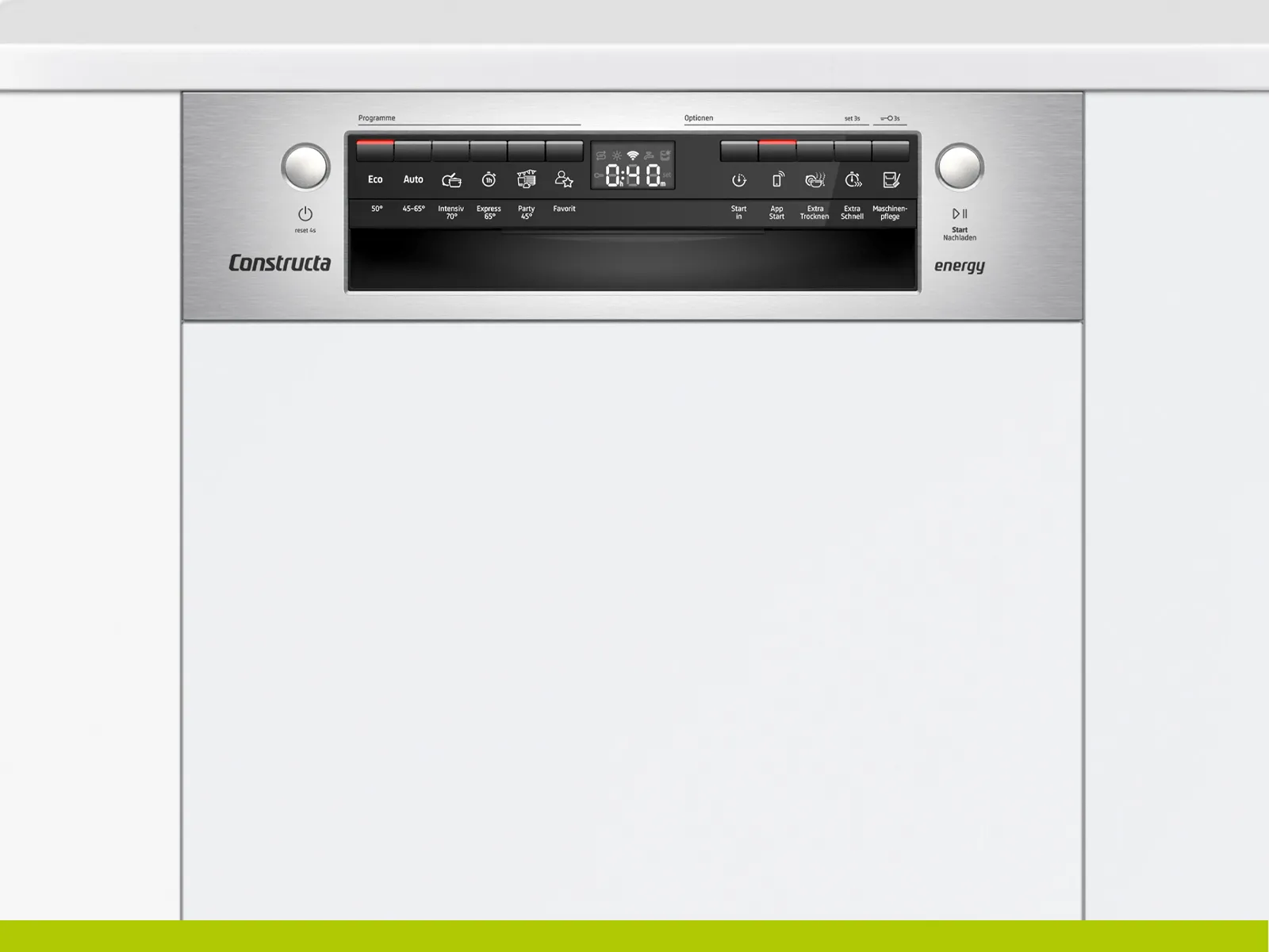 Geschirrspüler 45cm: Programme und Optionen.
