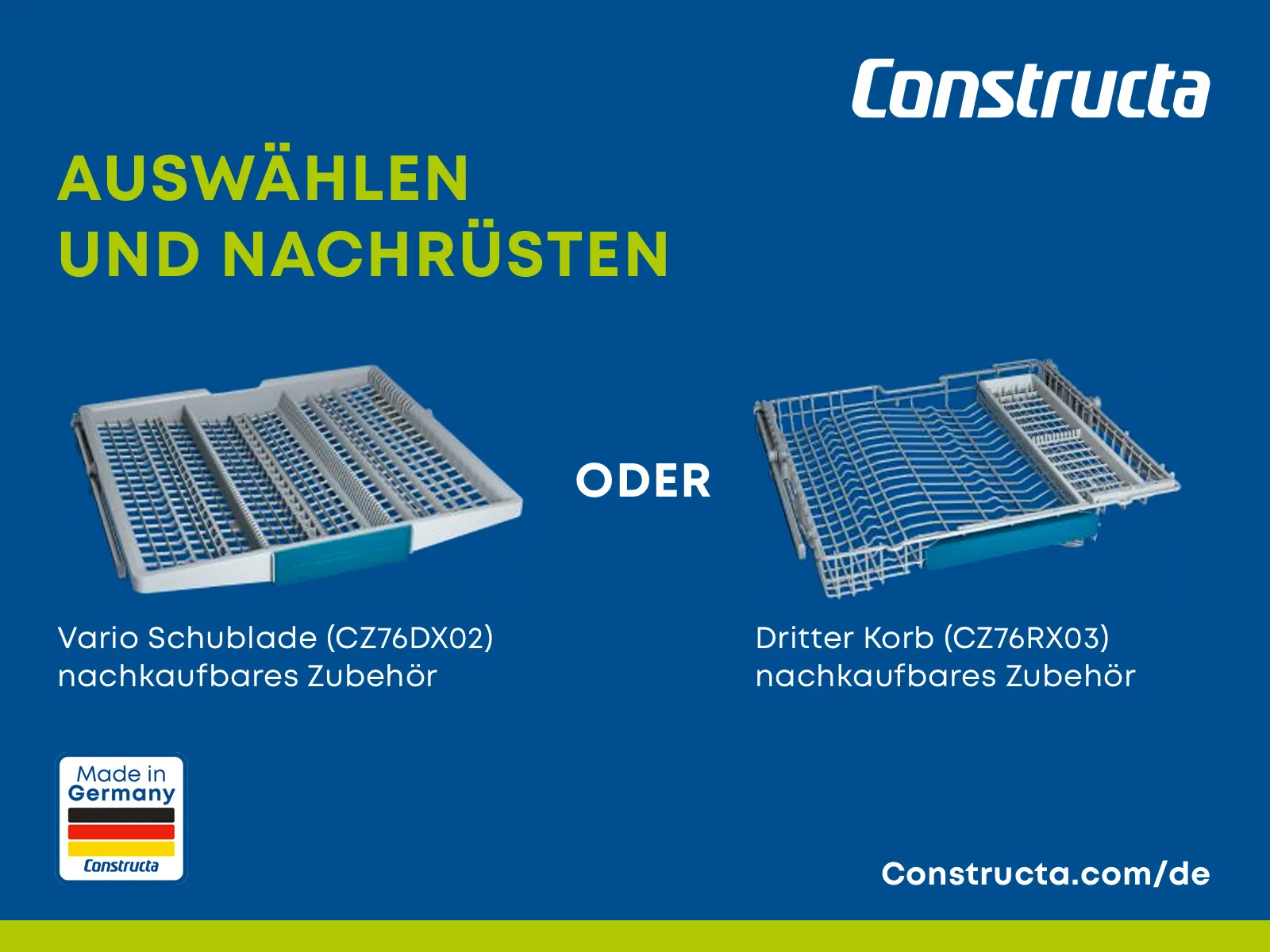 Geschirrpüler nachrüsten: Korb oder Schublade.
