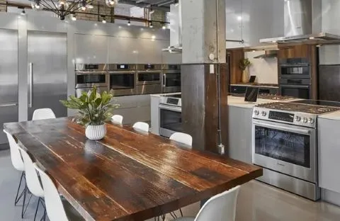 Showroom wooden table