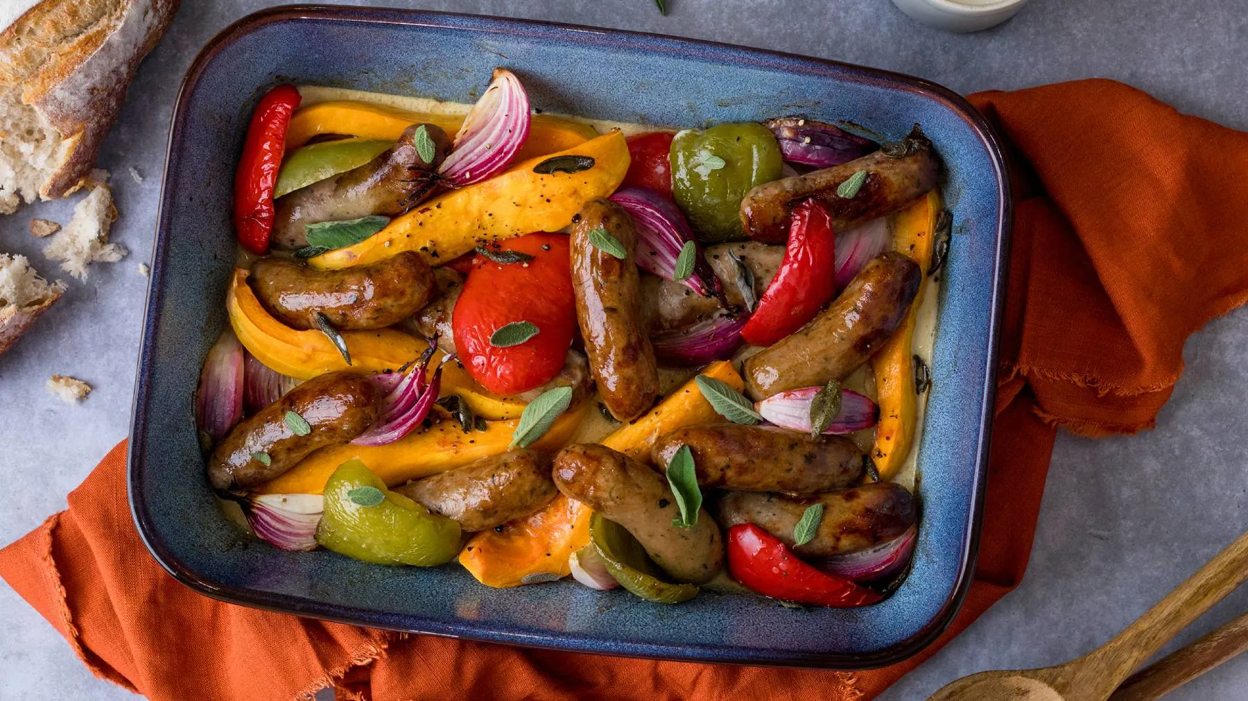 Roasted Sausage and Butternut Supper Recipe