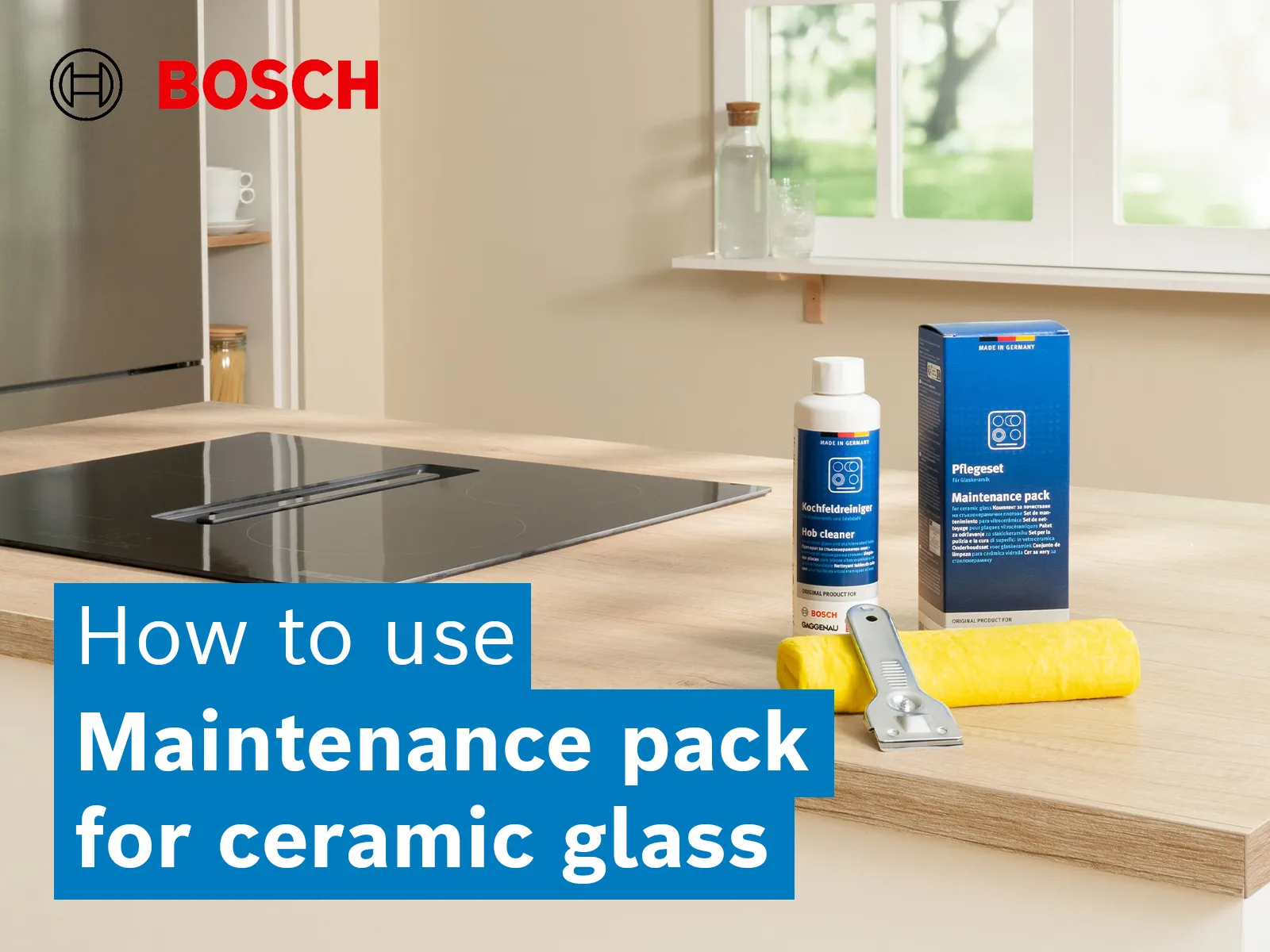 Video: näin käytät keraamisen keittotason hoitopakkausta Bosch -keittotasollesi