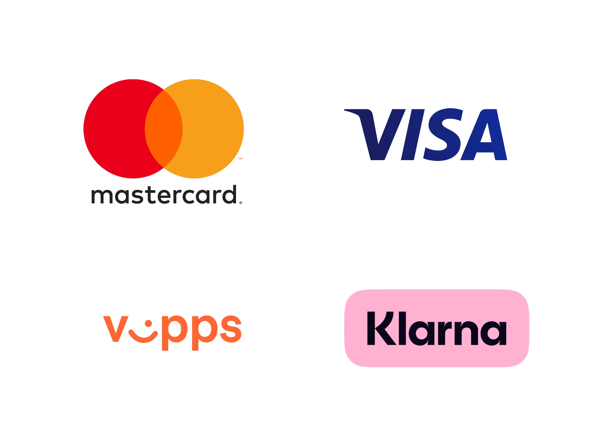 logos mastercard visa vipps og klarna