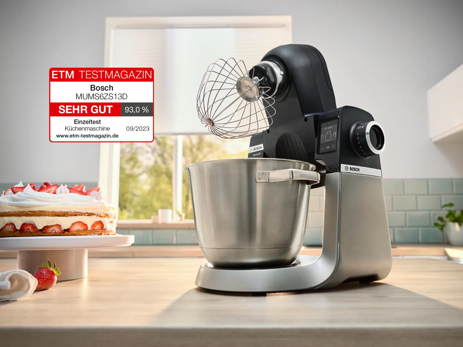 Ein Bosch Standmixer, der mit dem iF und Red Dot Designpreis ausgezeichnet wurde.