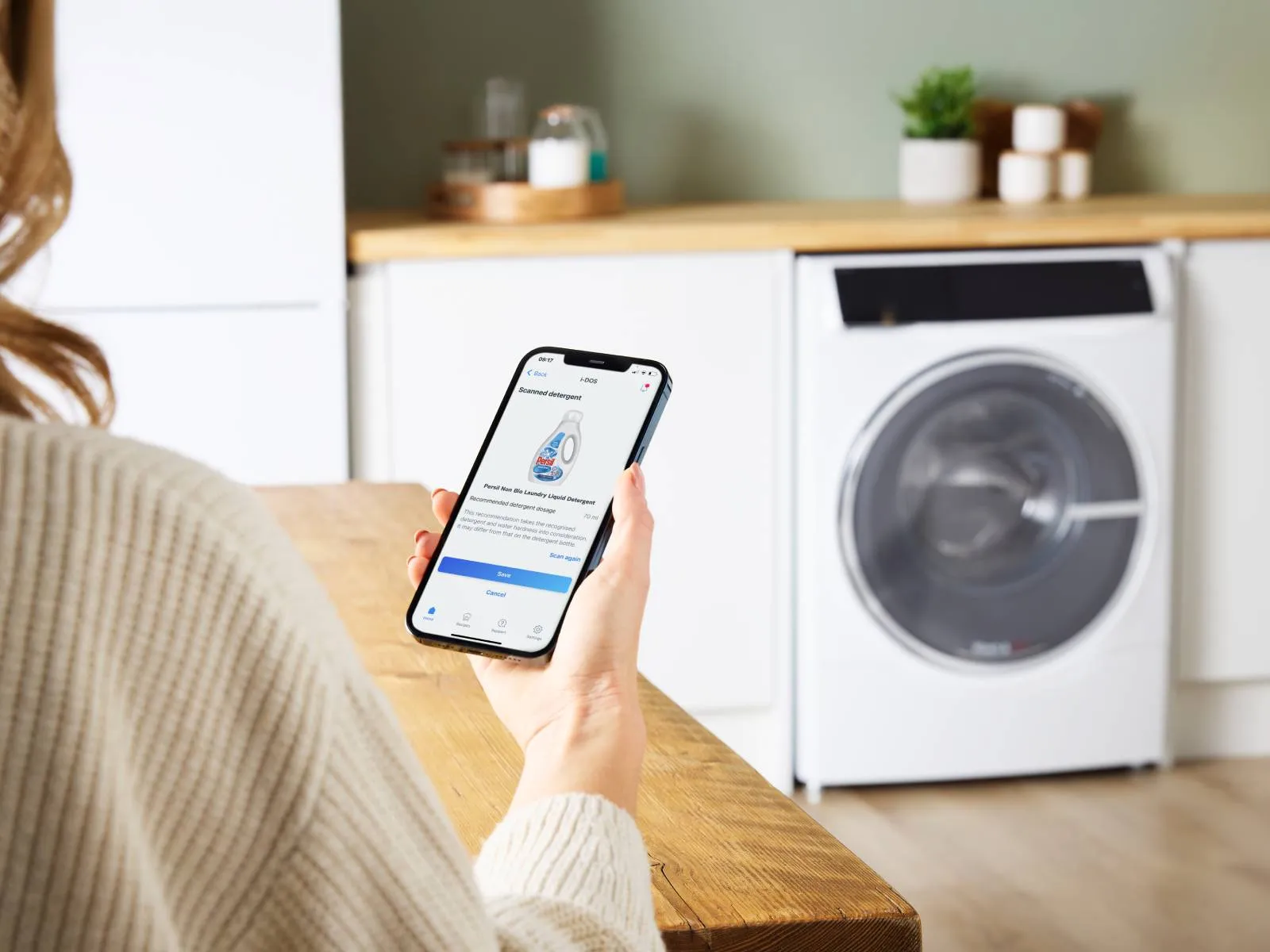Silent feature of dishwasher controlled from a smartphone.