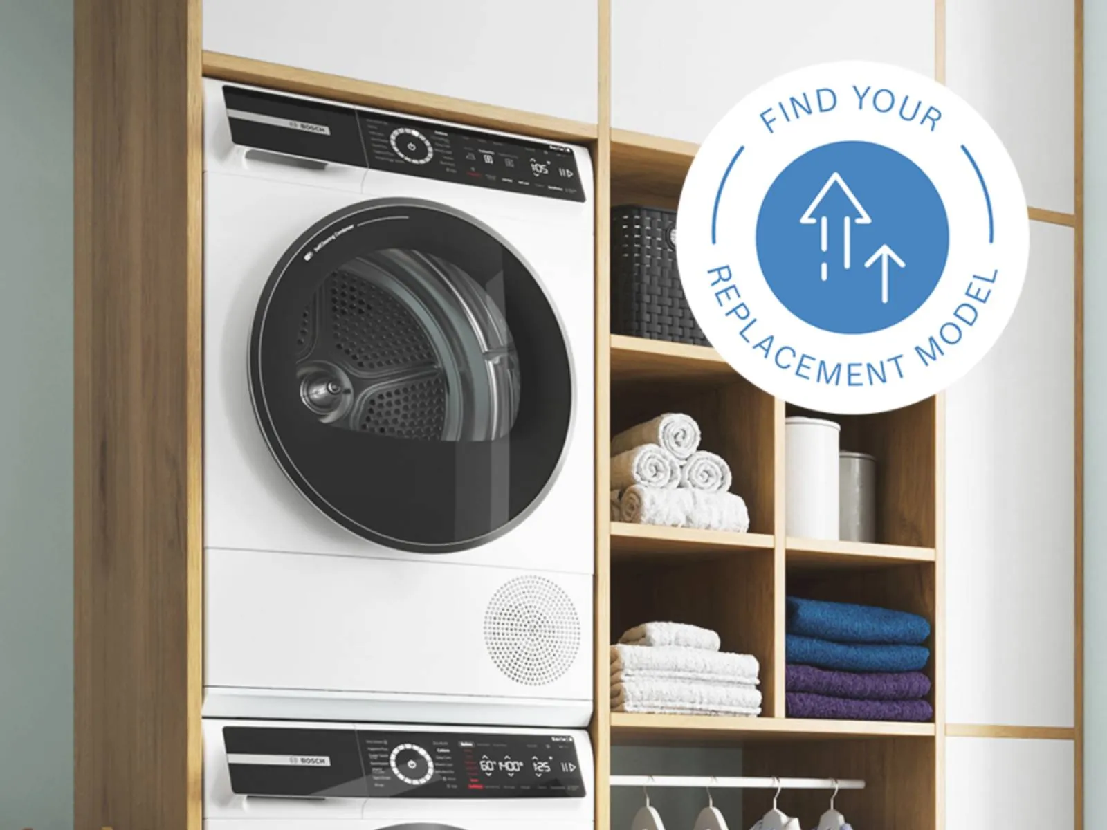 Stacked laundry appliances