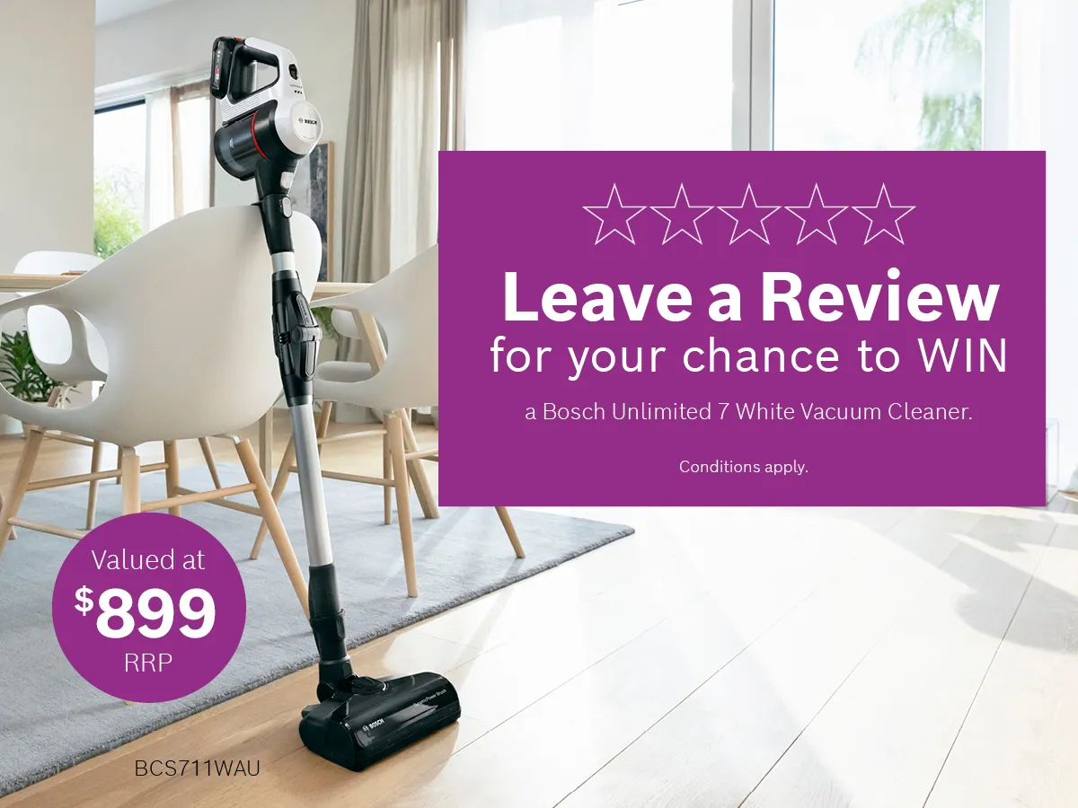 Bosch review your appliance for your chance to win promotion.