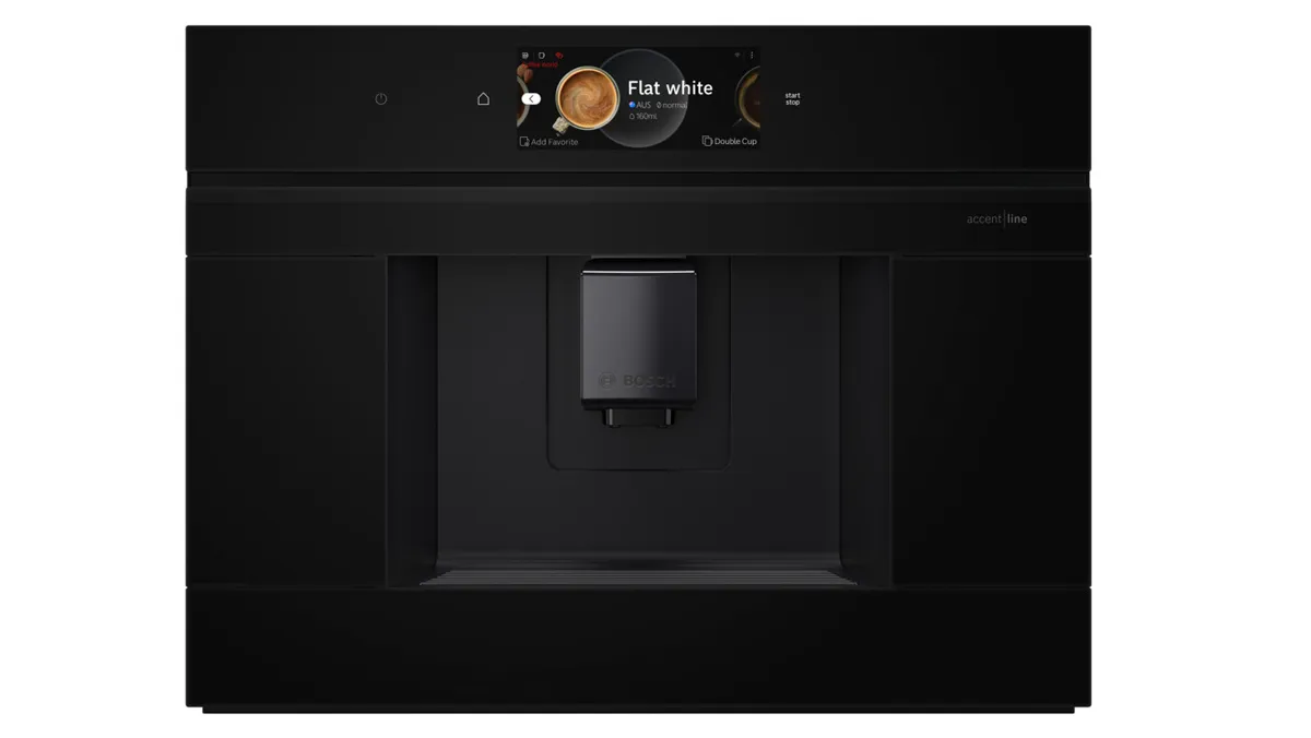 Espressor încorporabil Bosch de culoare neagră