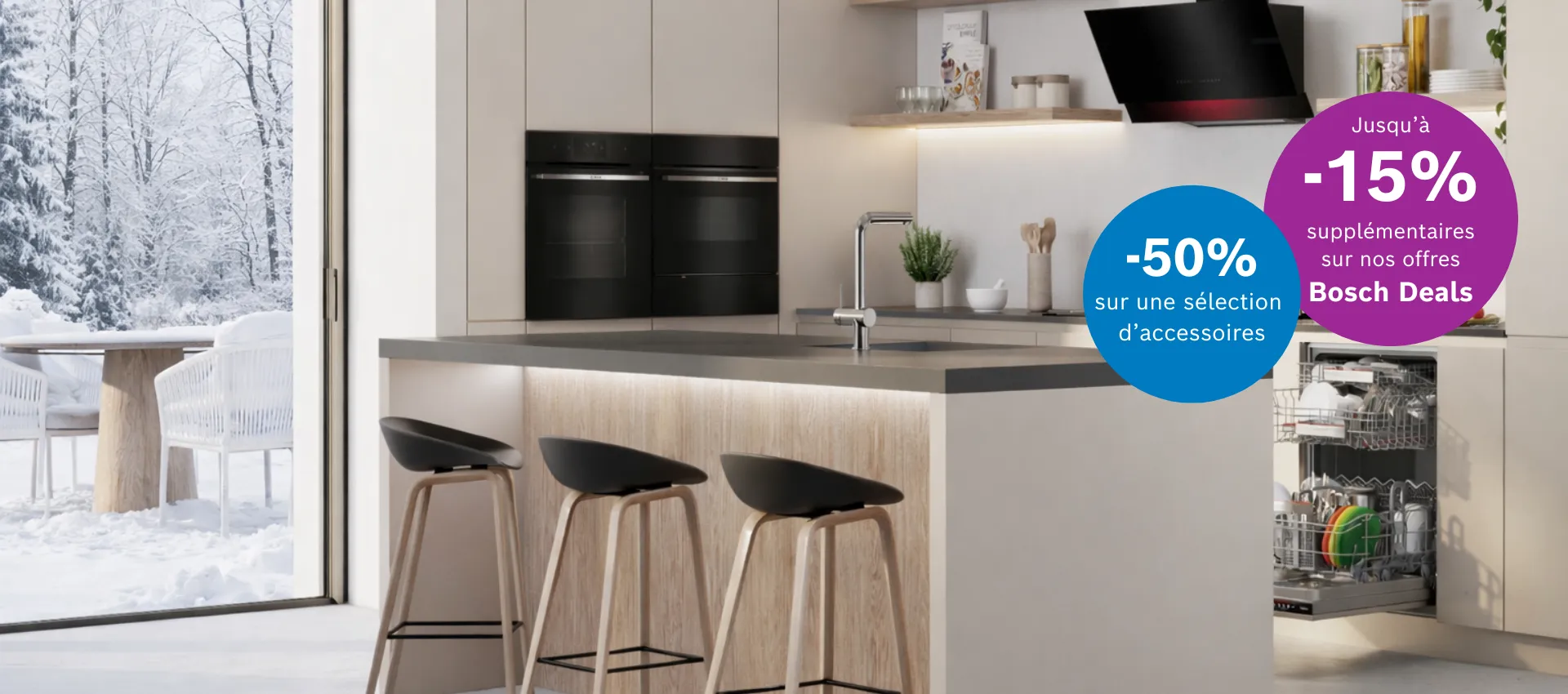 Jusqu'à -15% supplémentaires sur nos offres Bosch Deals ainsi que de -50% sur une sélection d’accessoires, directement déduits dans votre panier.