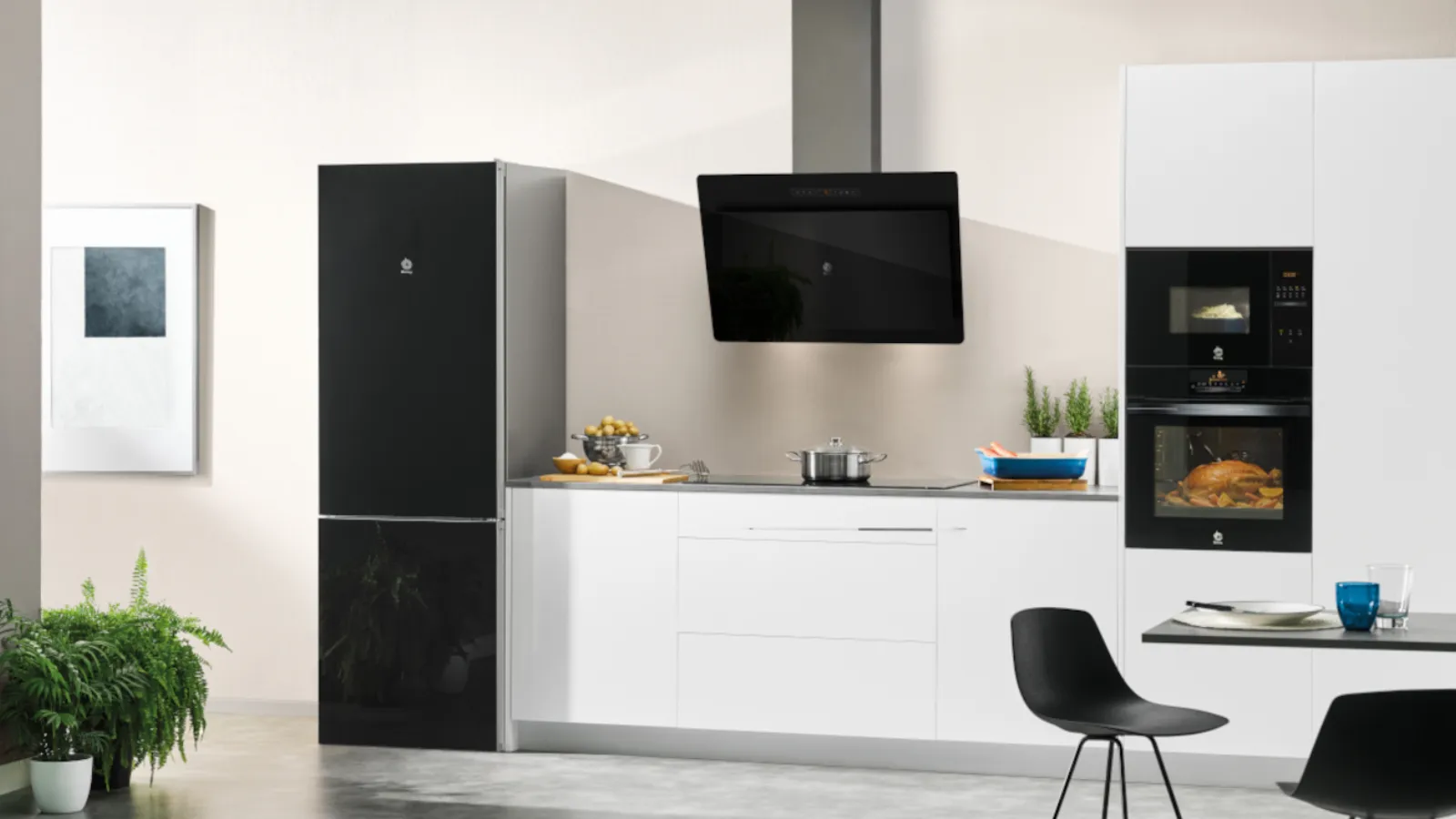 Cocina serie cristal negro Balay