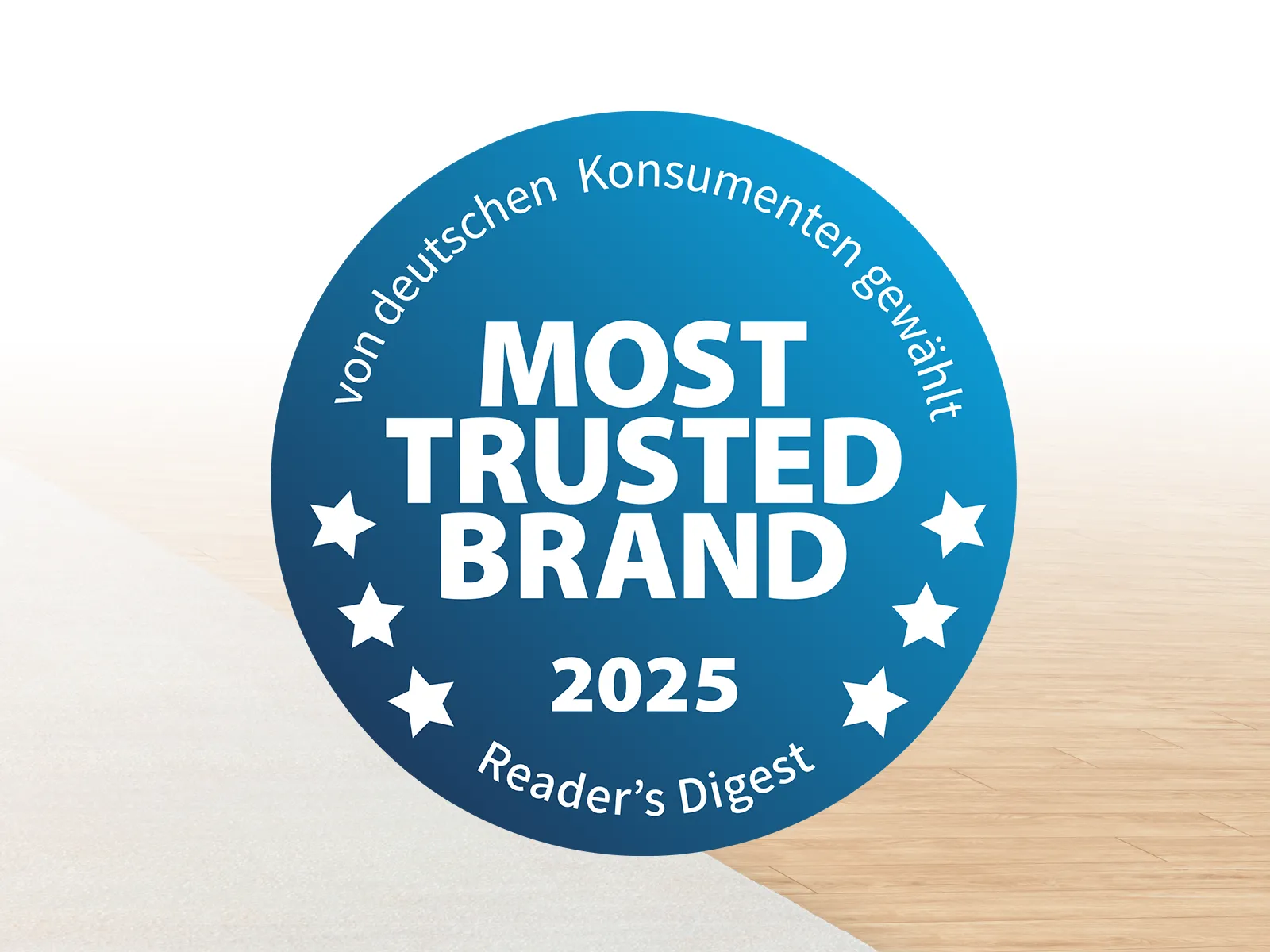 Логото на Most Trusted Brand 2025 на светъл фон.