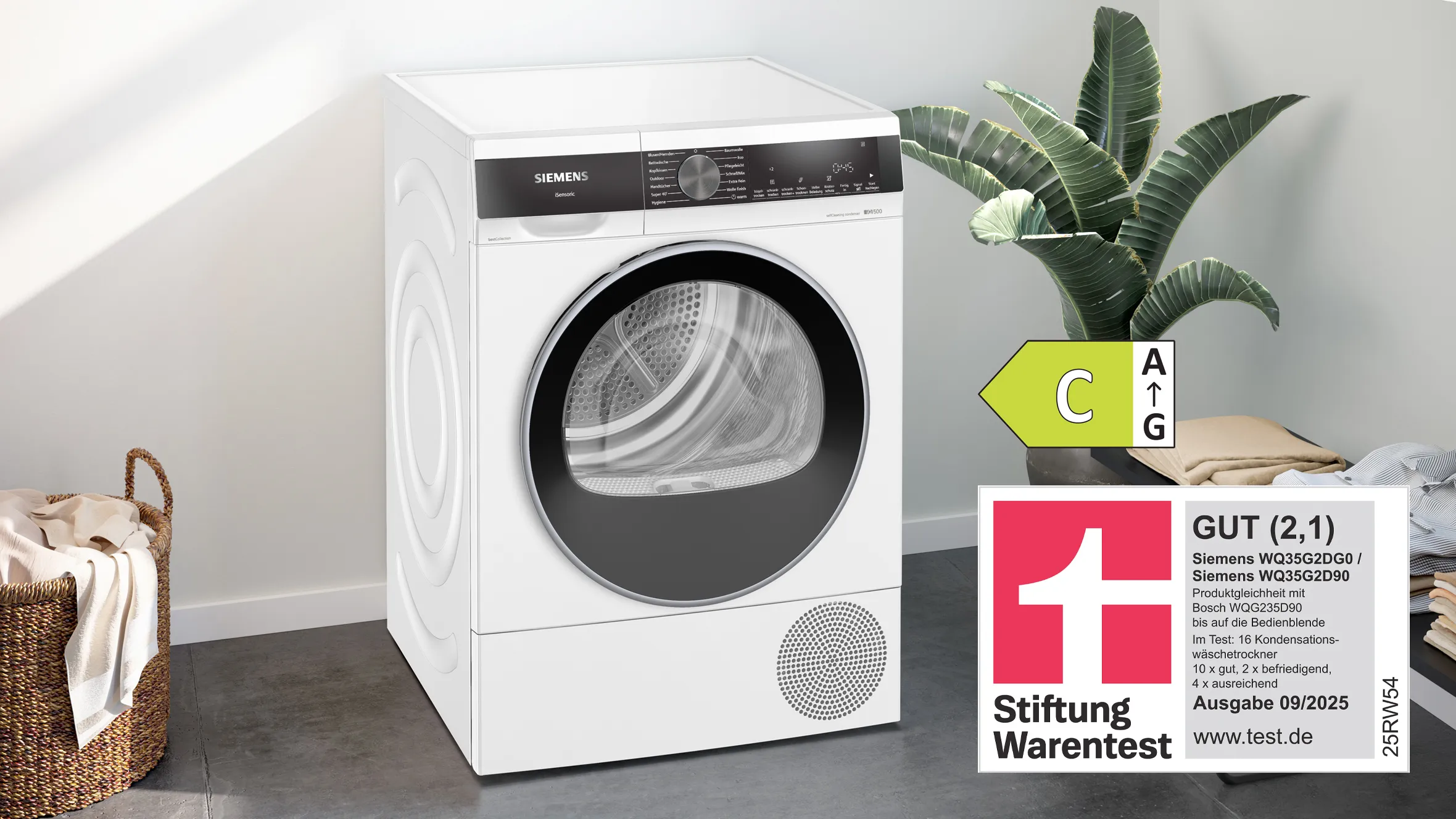Stiftung Warentest Wärmepumpentrockner WQ35G2DG0