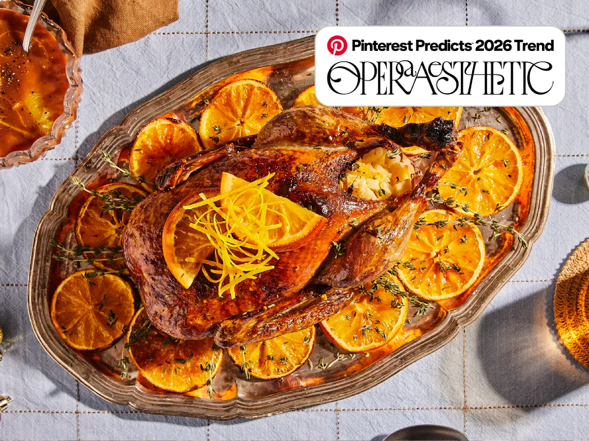 Chicken cooked with orange on a platter