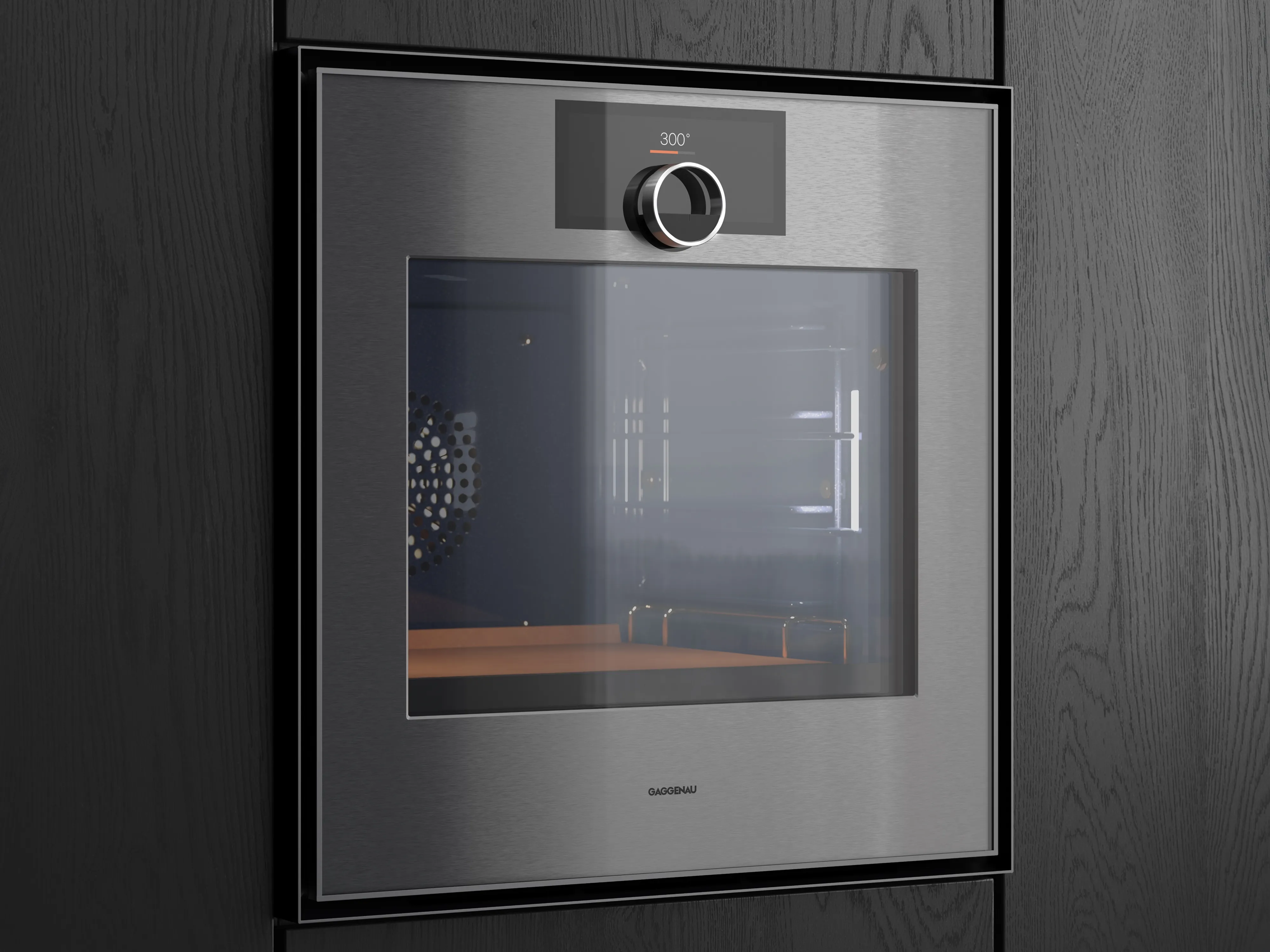 Close-up of a Gaggenau Expressive series oven