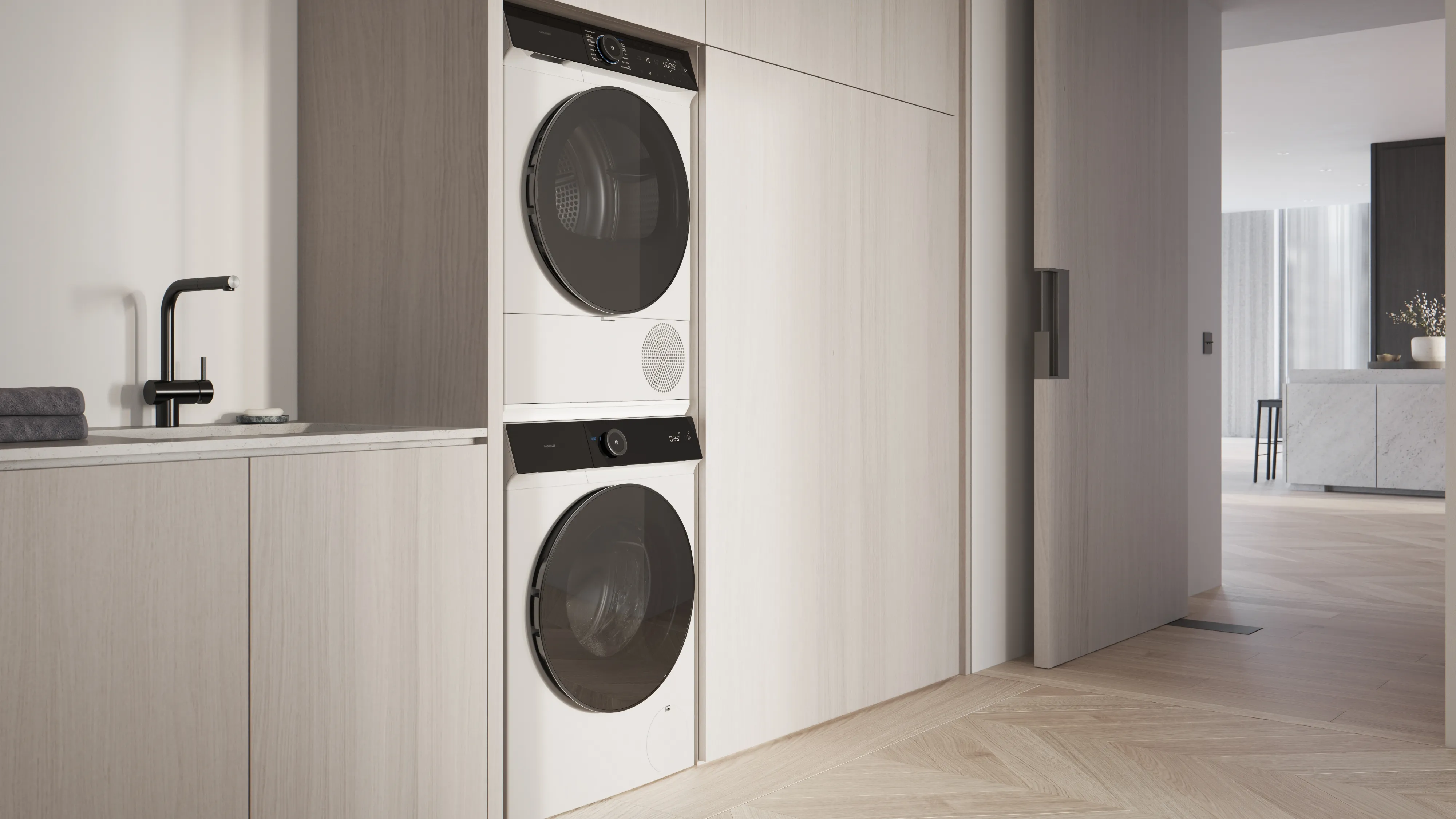 Gaggenau washing machine a in modern house