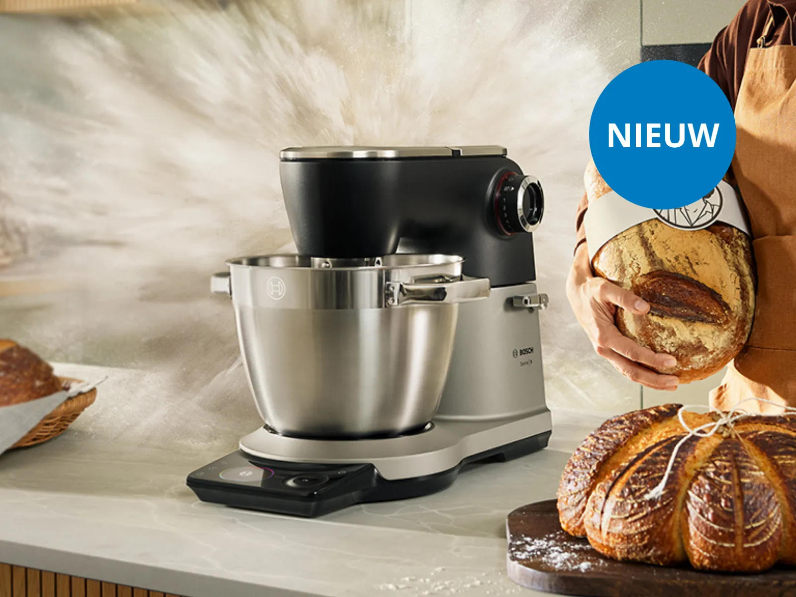 Ontdek de krachtigste keukenmachine van Bosch.