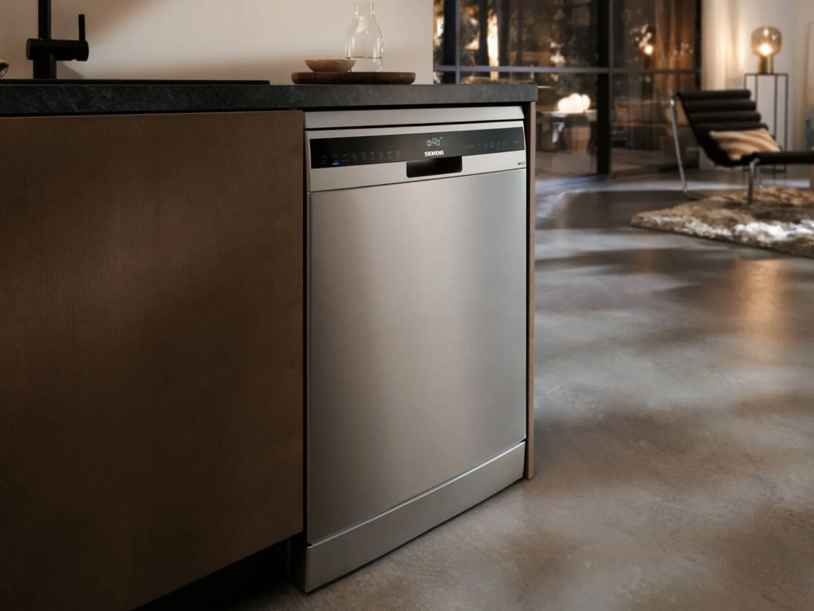 Freestanding dishwasher under counter