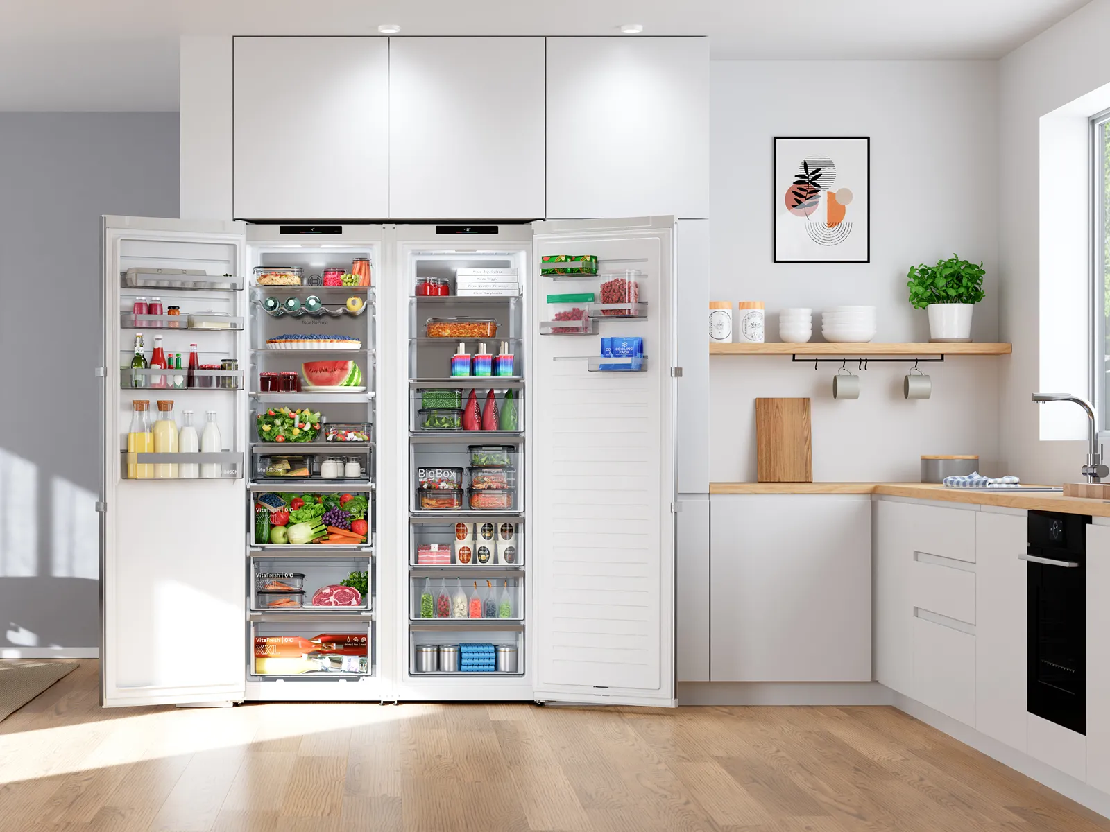 Single Door koelkasten en diepvriezers: extra veel opslagcapaciteit.