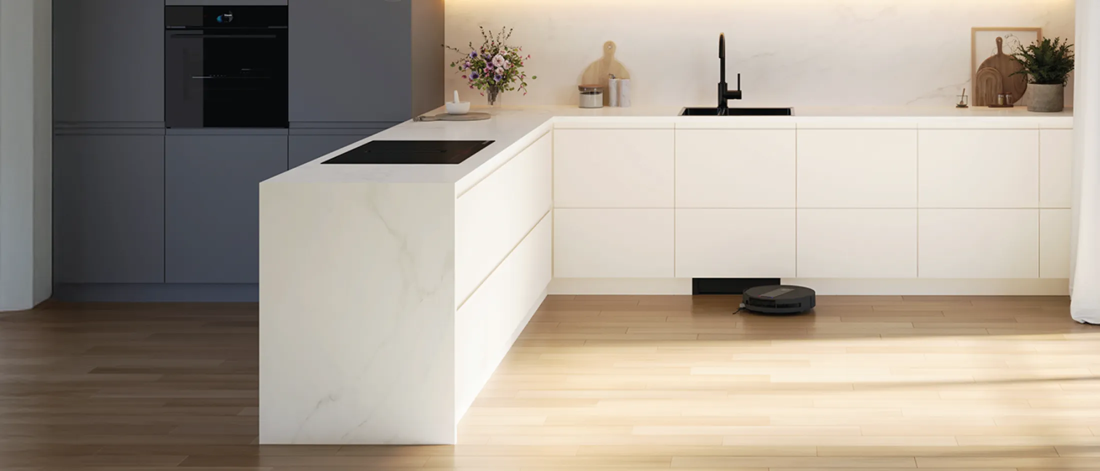 robot stofzuiger in keuken ingebouwd