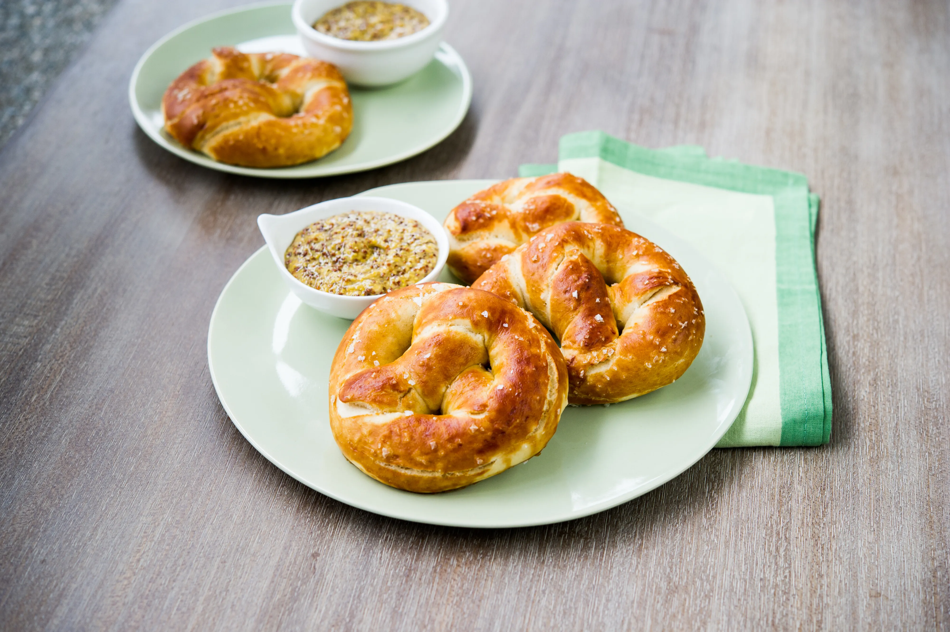 Soft Pretzels with Whole Grain Horseradish Mustard