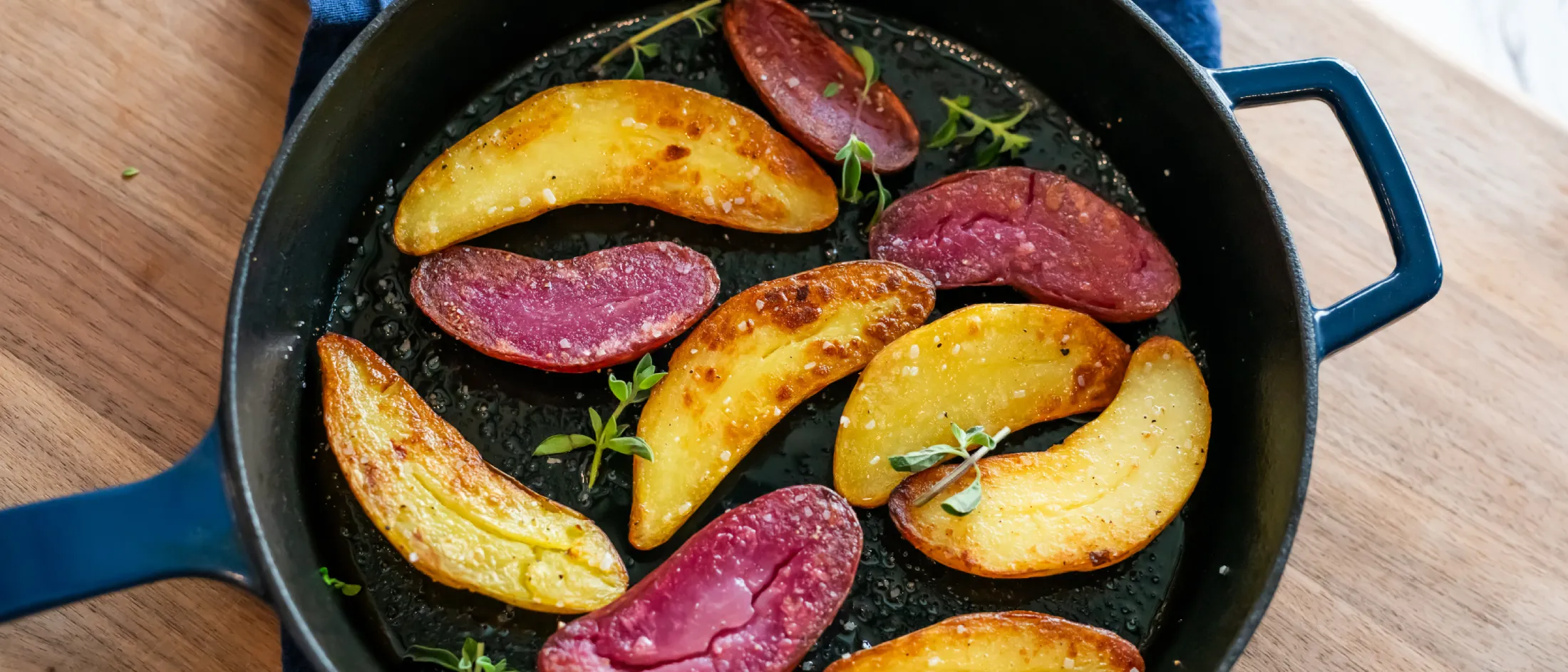 Fingerling potatoes made by air sous vide