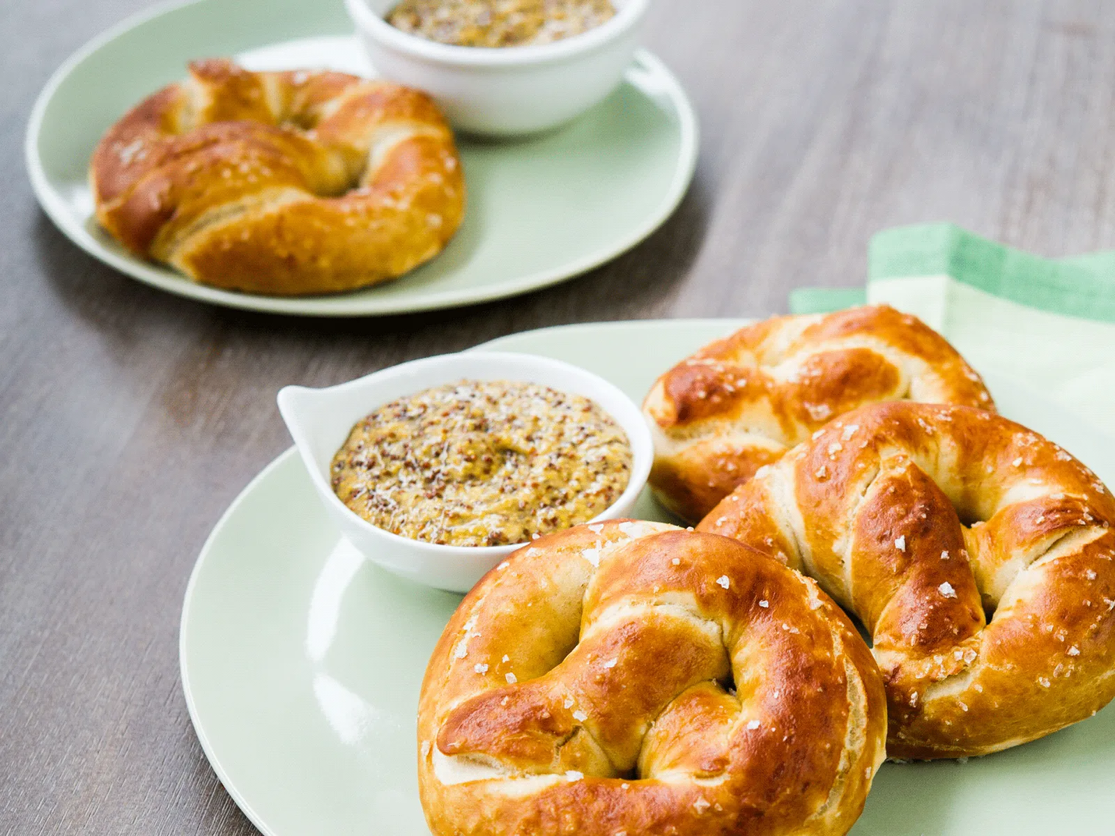 Soft Pretzels with Whole Grain Horseradish Mustard