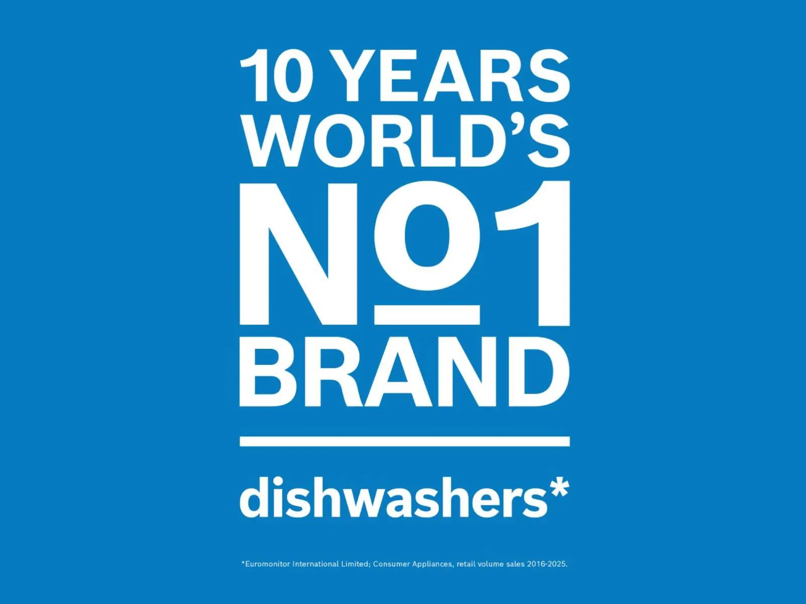 Worlds number 1 brand for dishwashers