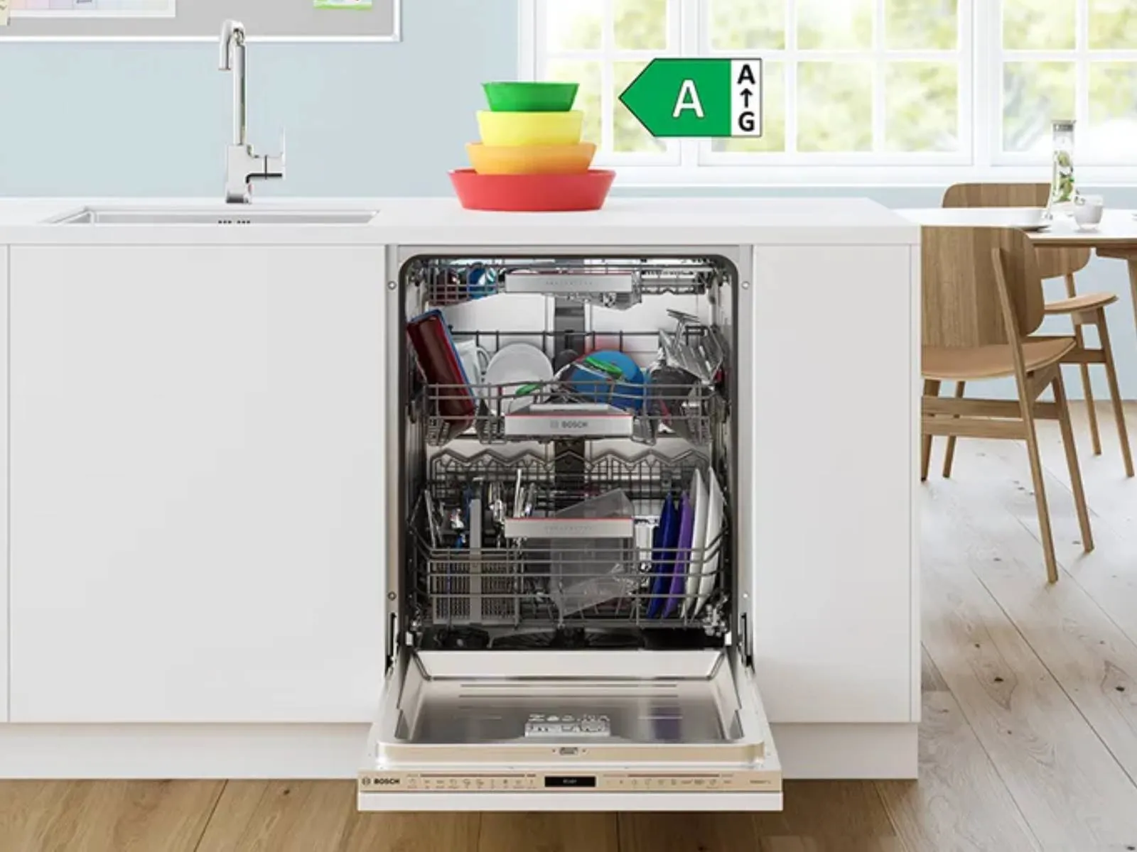 Dishwasher with A rated energy label